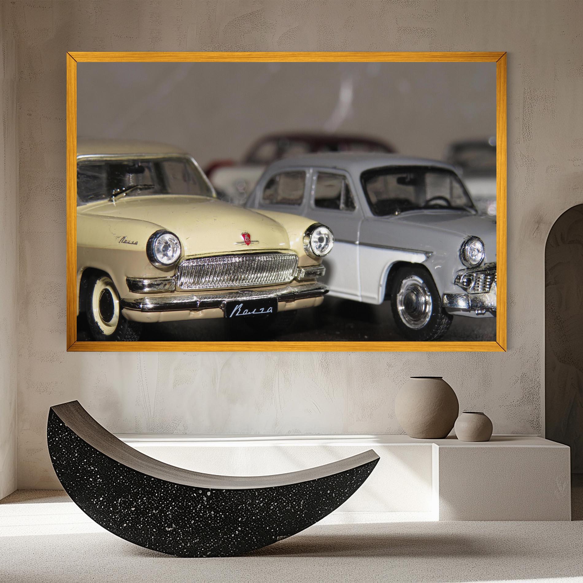 Tablou Canvas Cream Grey Car mockup 8