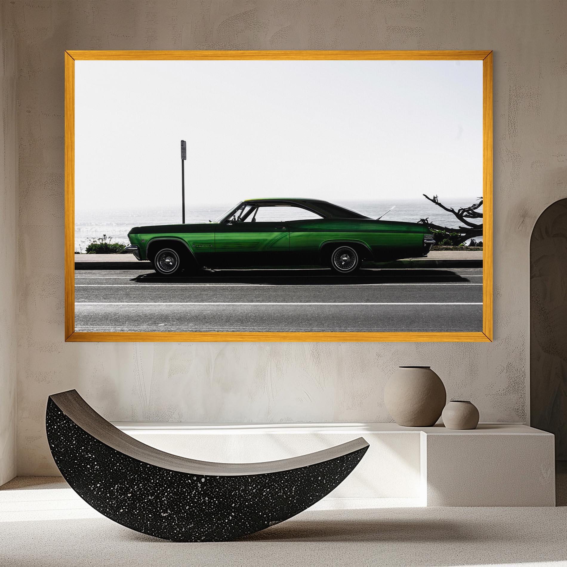 Tablou Canvas Nice Green Car mockup 8
