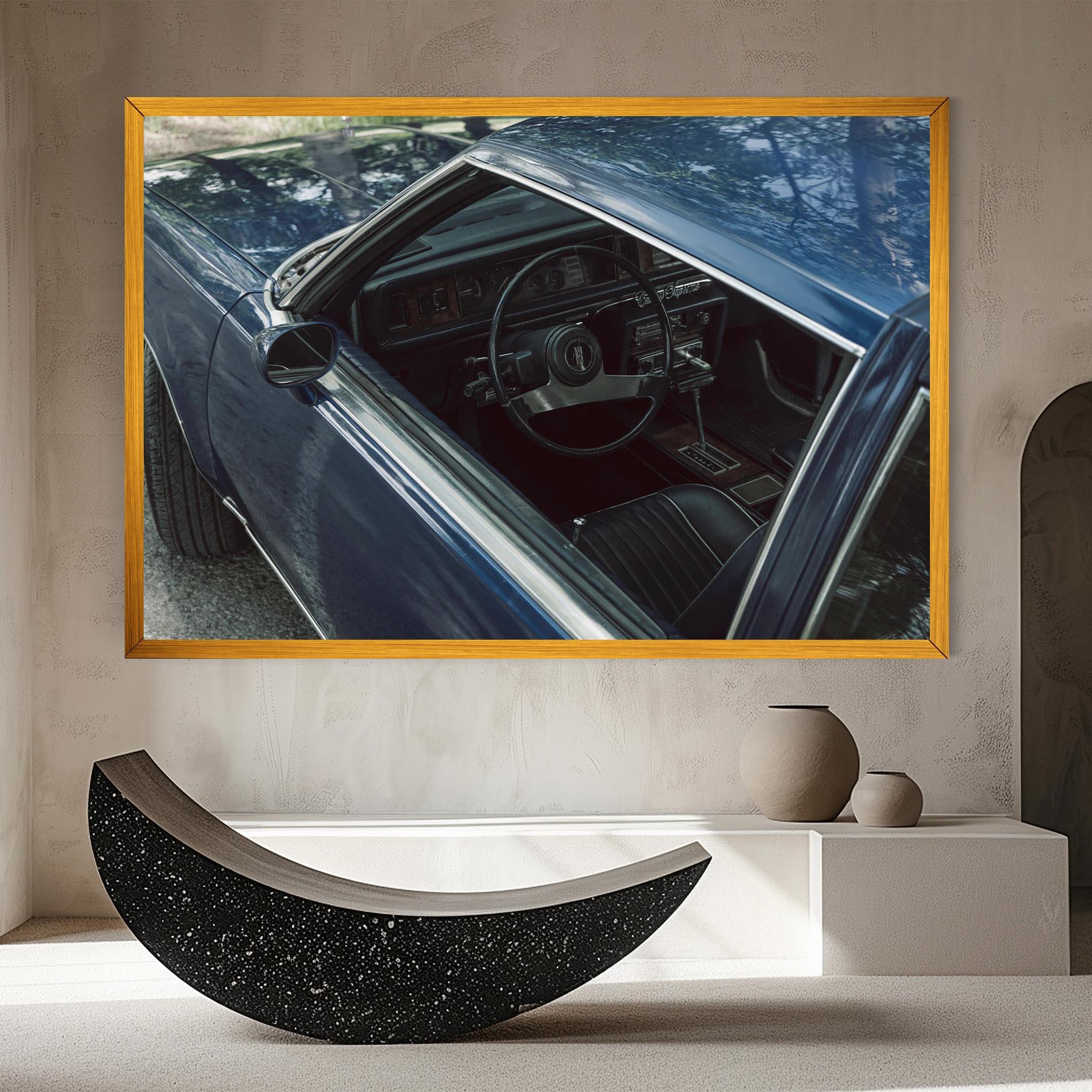 Tablou Canvas Old Blue Car mockup 8