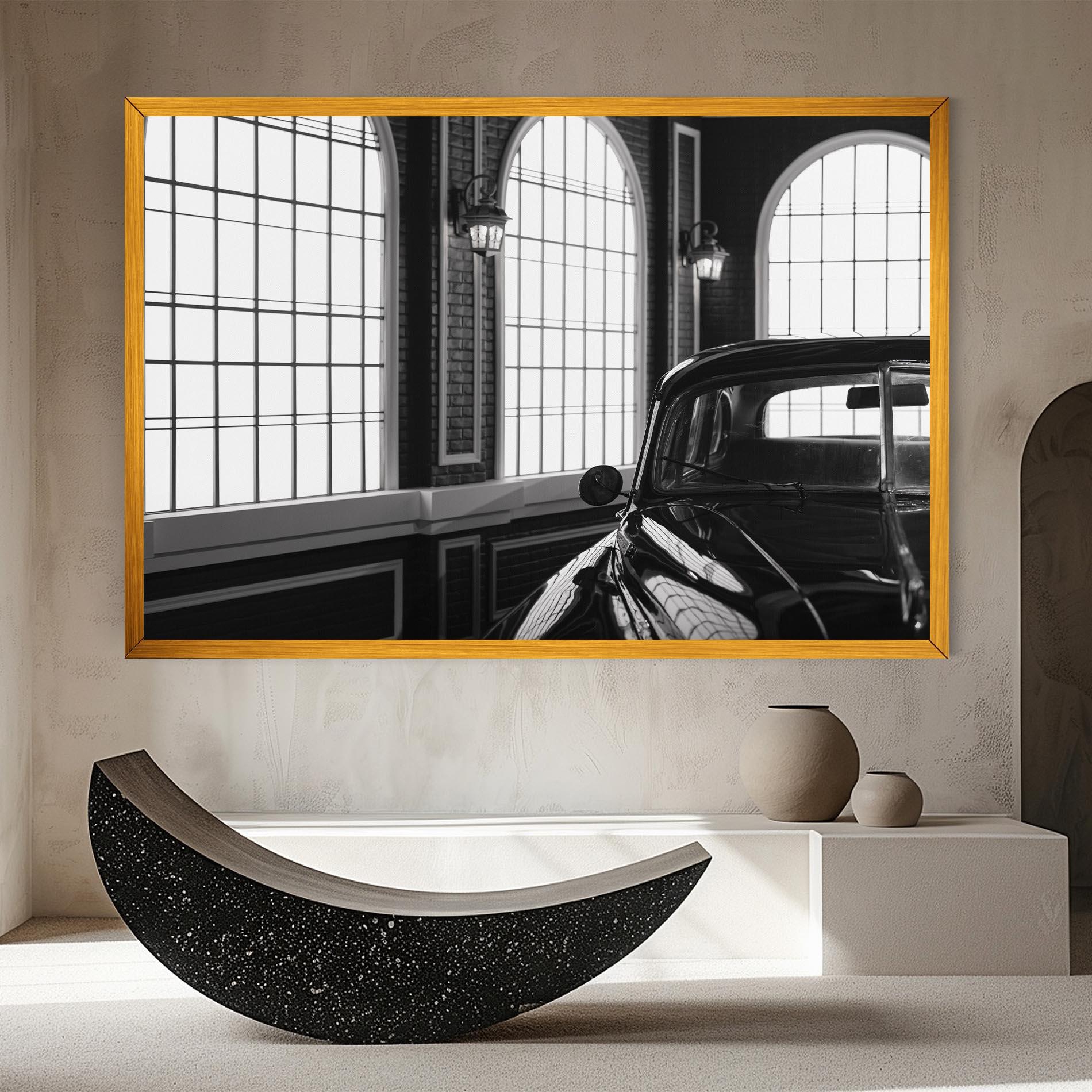 Tablou Canvas Window Old Car mockup 8