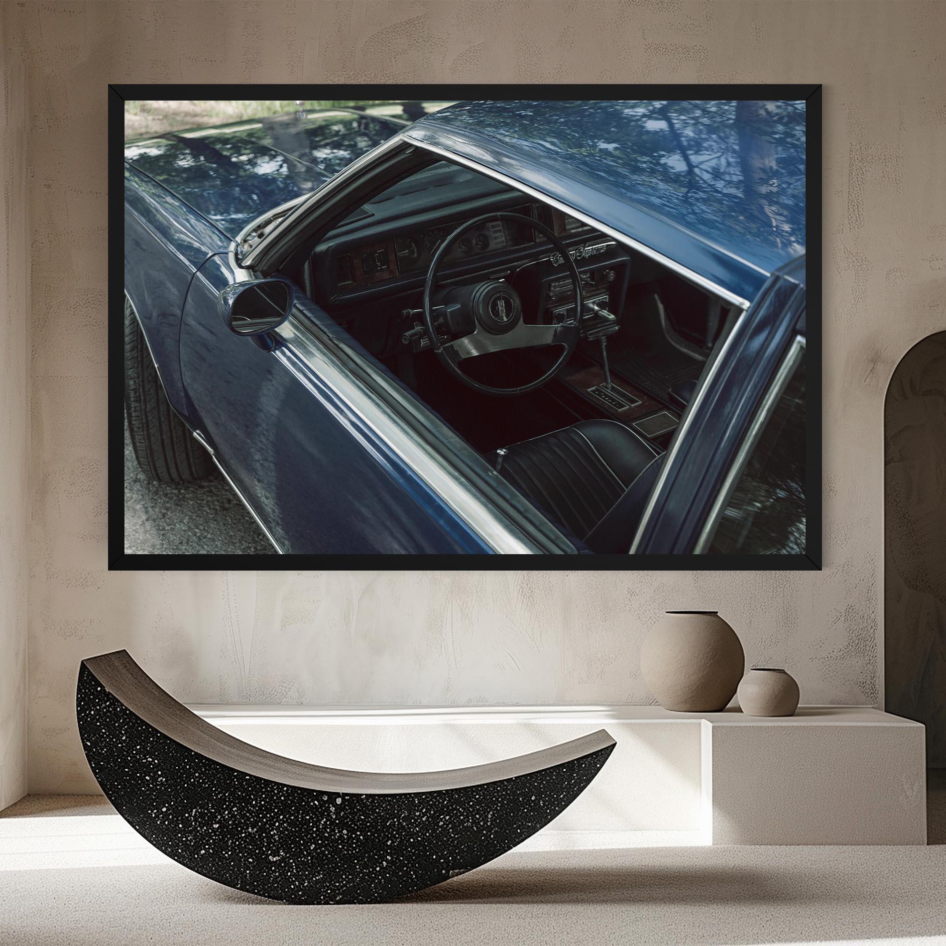 Tablou Canvas Old Blue Car mockup 8