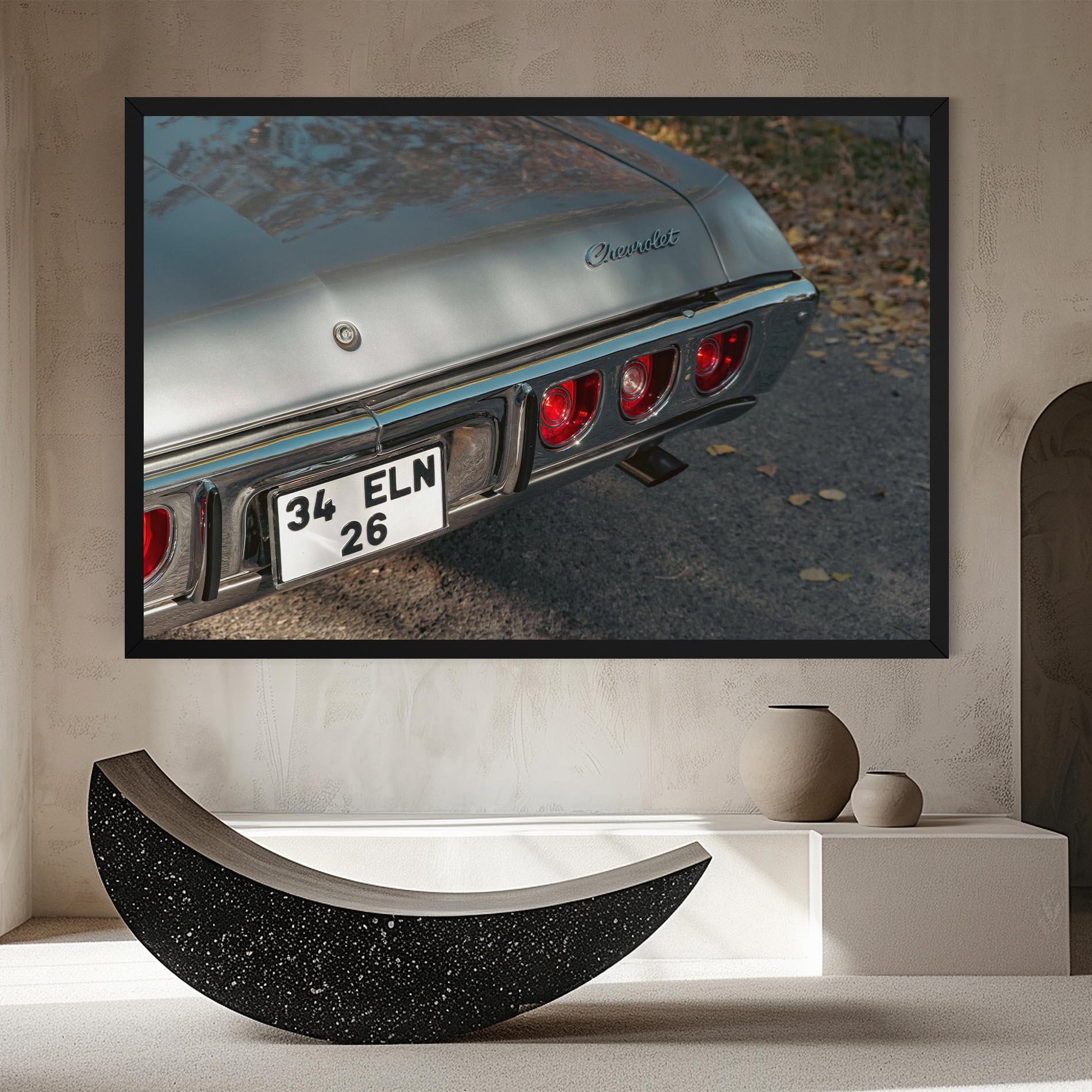 Tablou Canvas Old Grey Car mockup 8