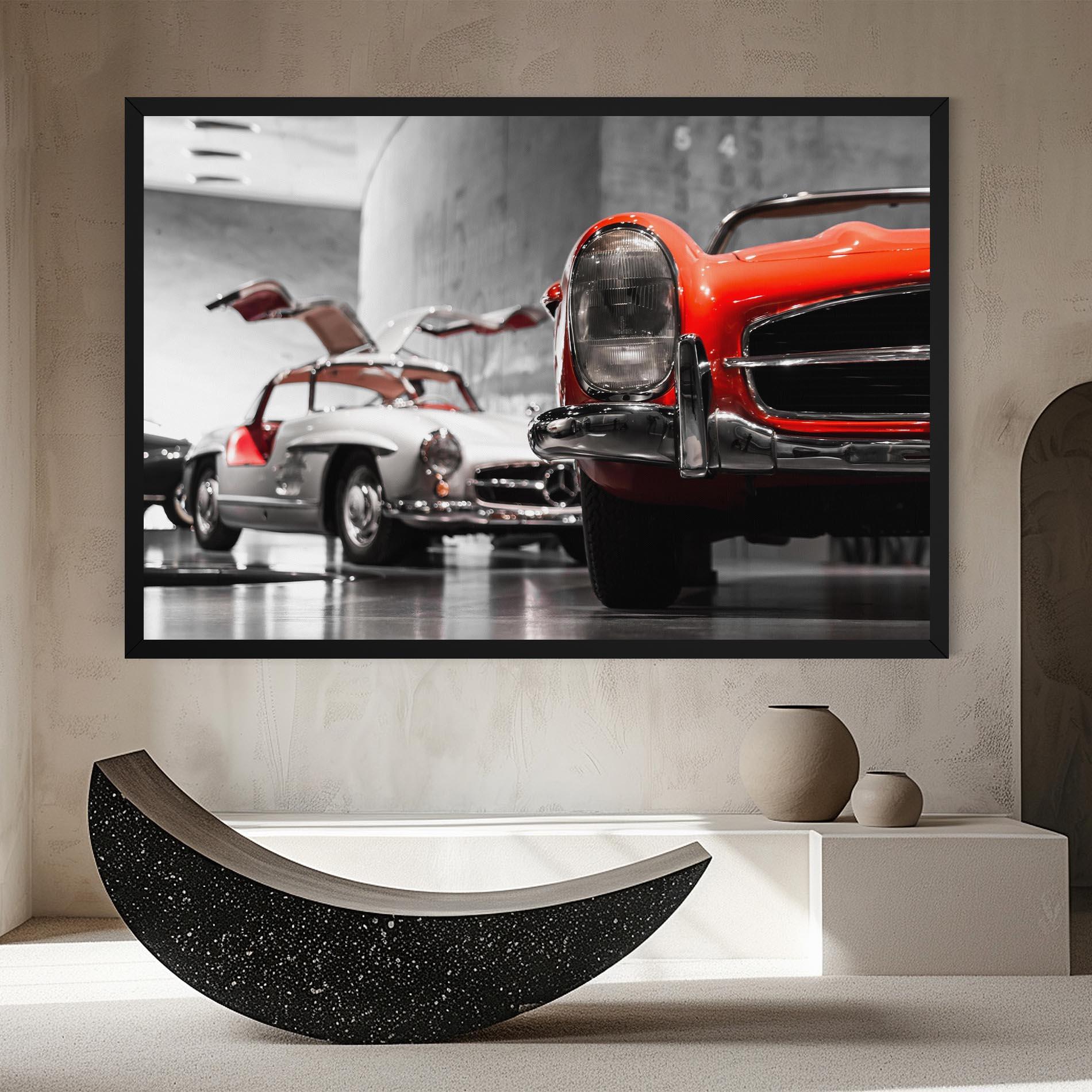 Tablou Canvas Vintage Red White mockup 8