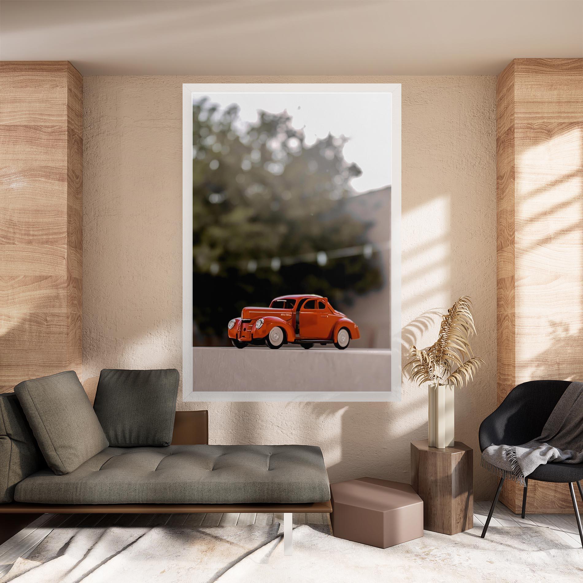 Tablou Canvas Orange Toy Car mockup 8