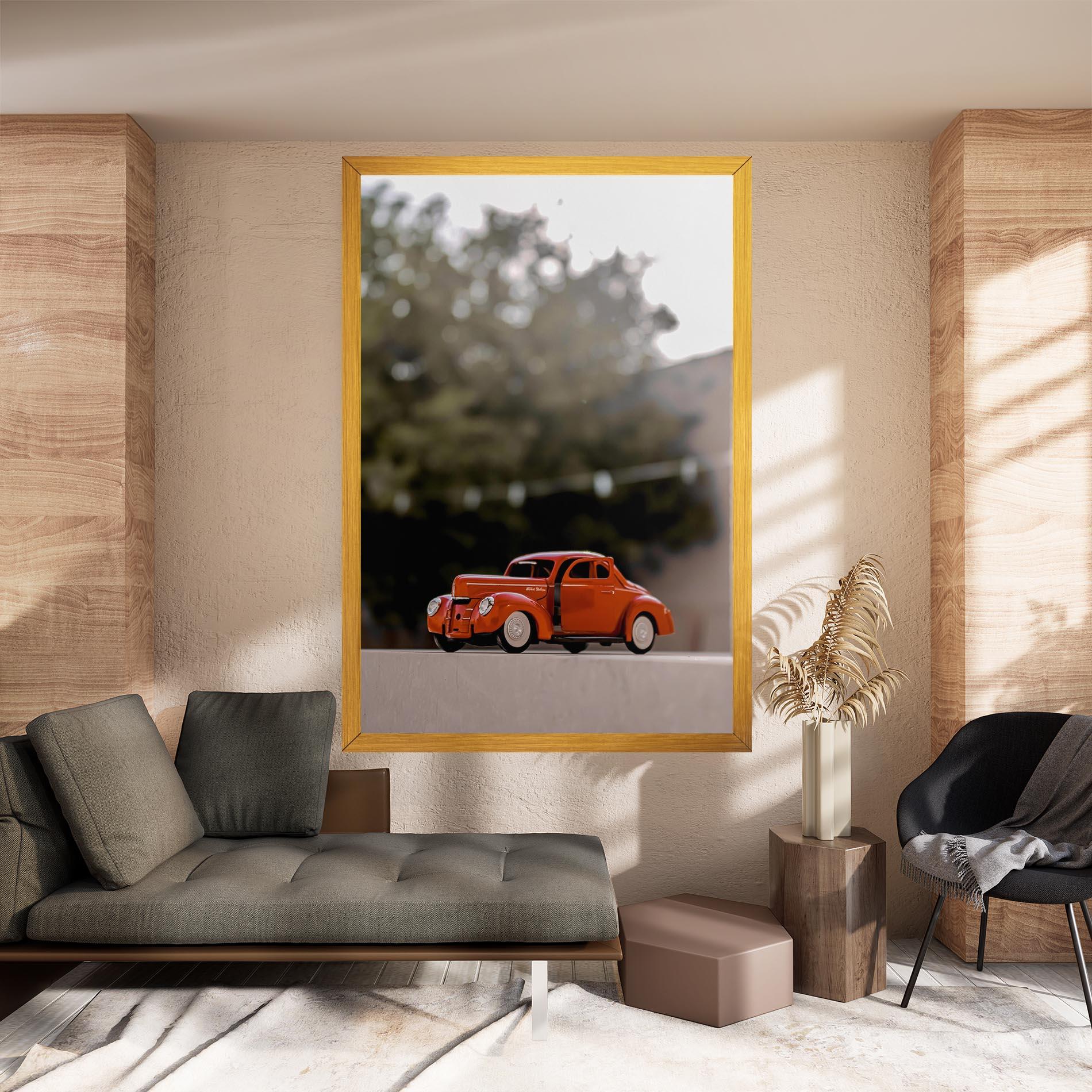 Tablou Canvas Orange Toy Car mockup 8