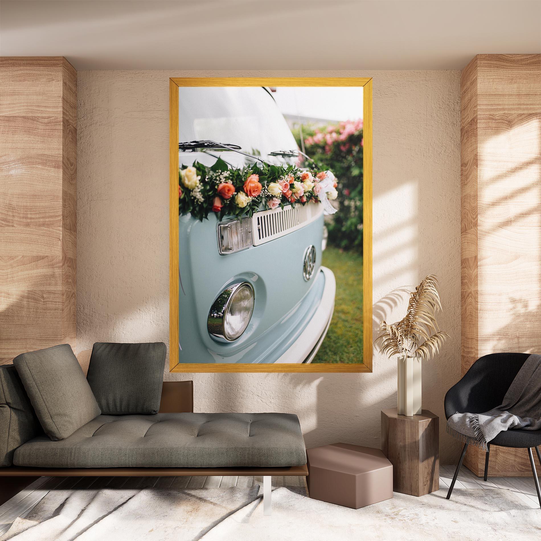 Tablou Canvas Vintage Rose Van mockup 8