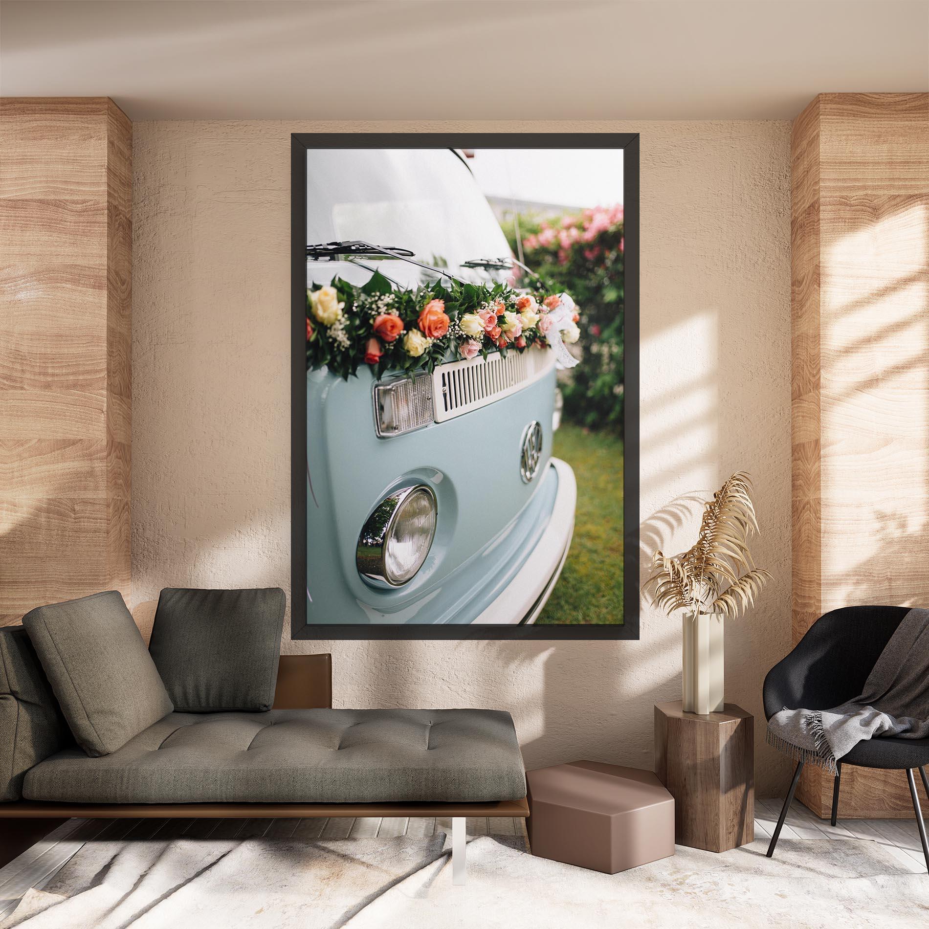 Tablou Canvas Vintage Rose Van mockup 8