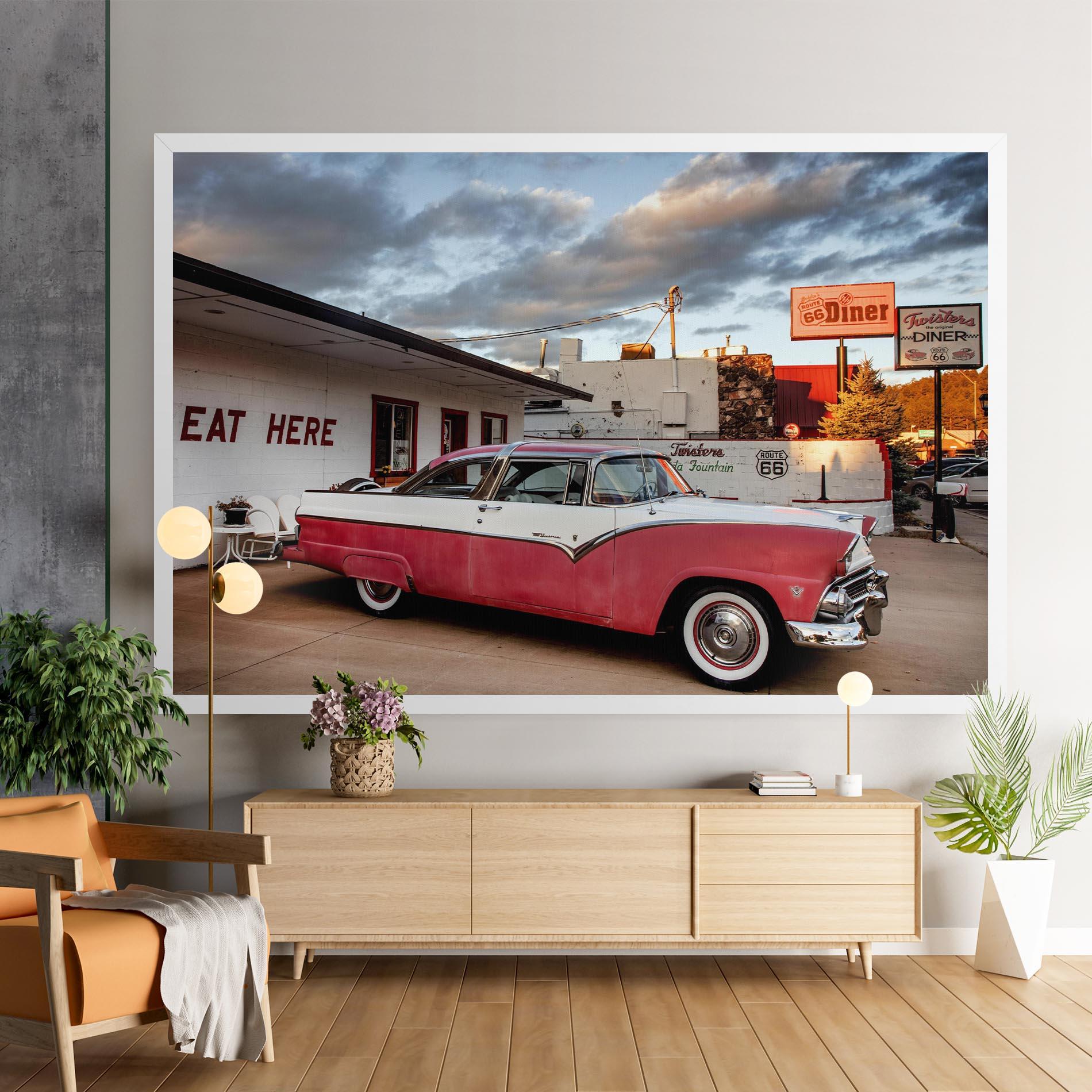 Tablou Canvas Cloud Old Car mockup 9