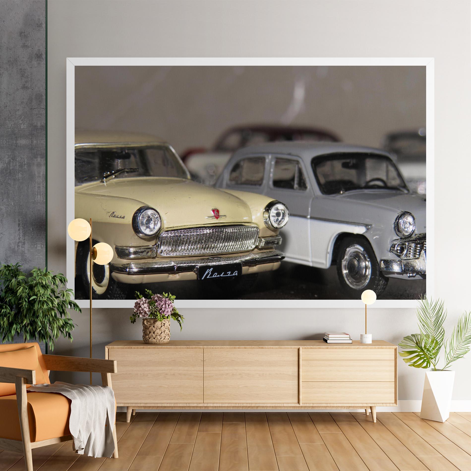 Tablou Canvas Cream Grey Car mockup 9