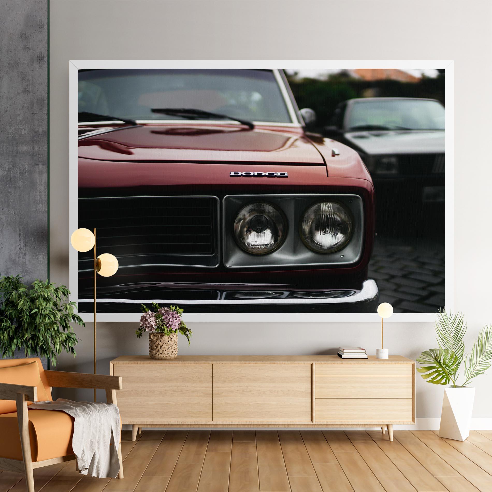 Tablou Canvas Dark Vintage Red mockup 9