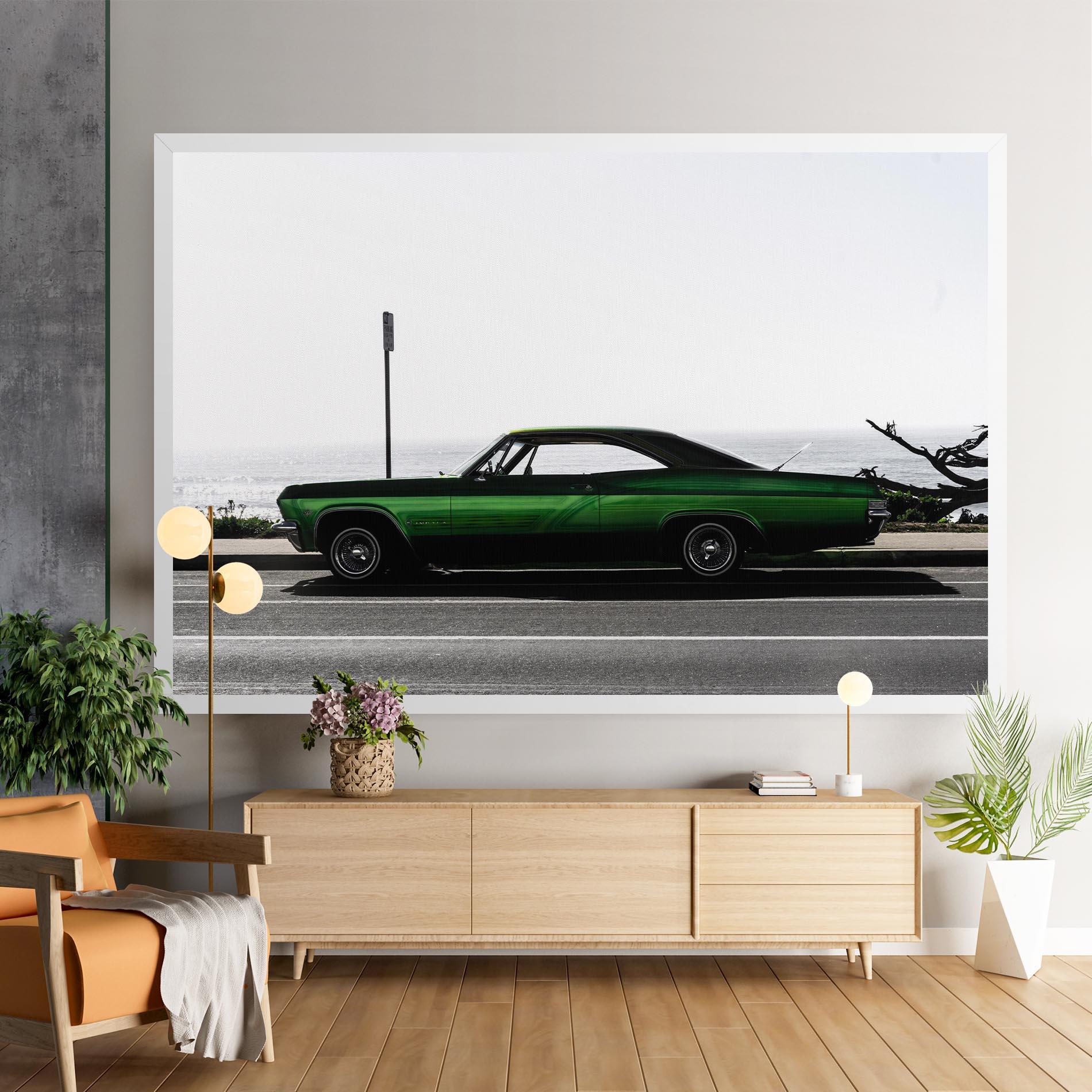Tablou Canvas Nice Green Car mockup 9