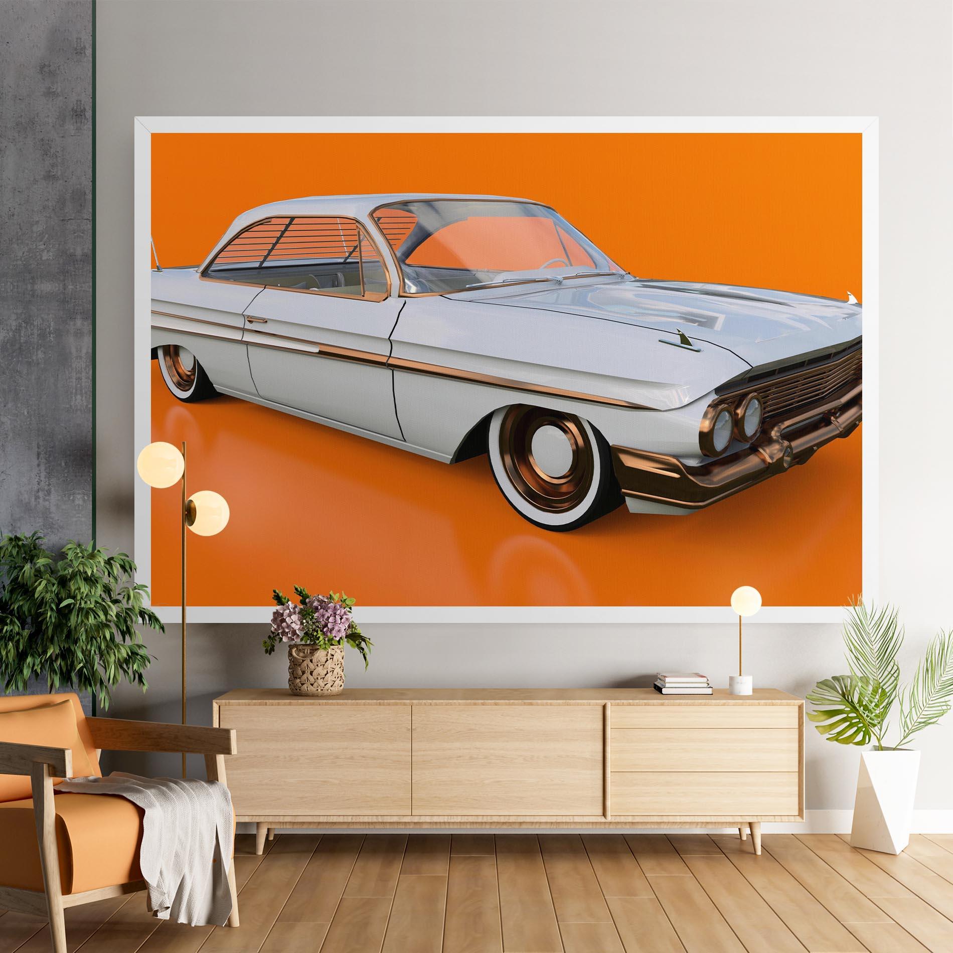 Tablou Canvas Old American Car mockup 9