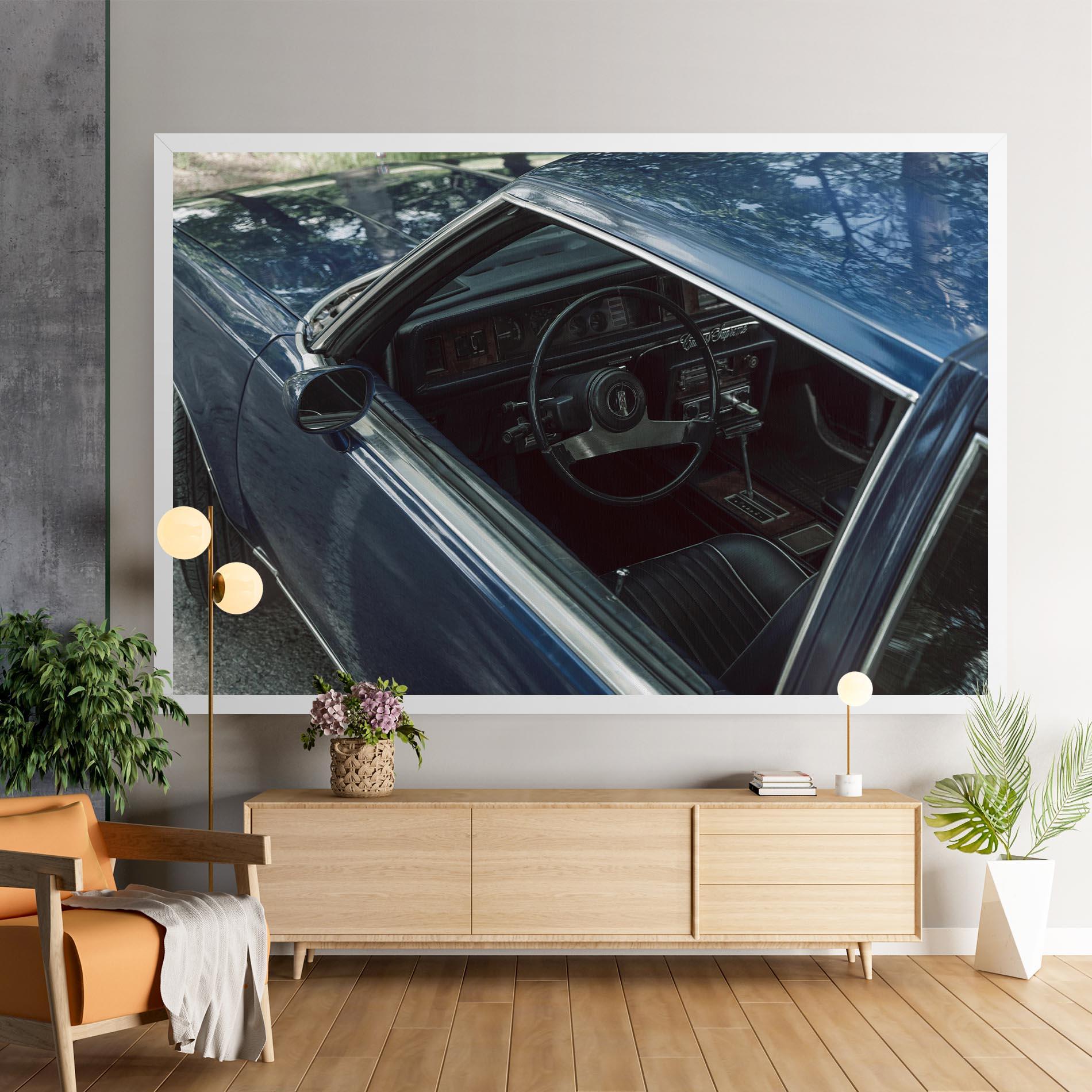 Tablou Canvas Old Blue Car mockup 9