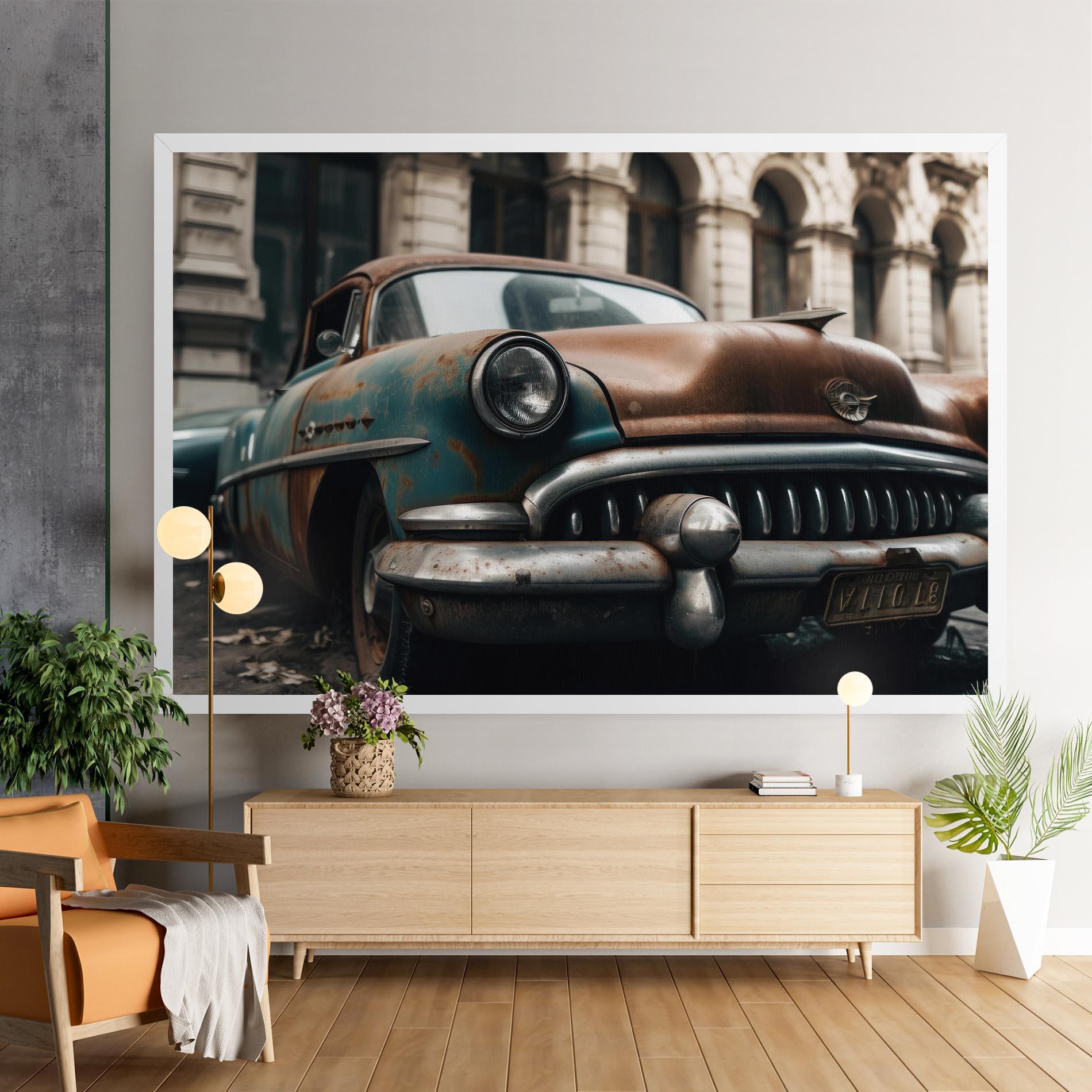Tablou Canvas Old Brown Car mockup 9