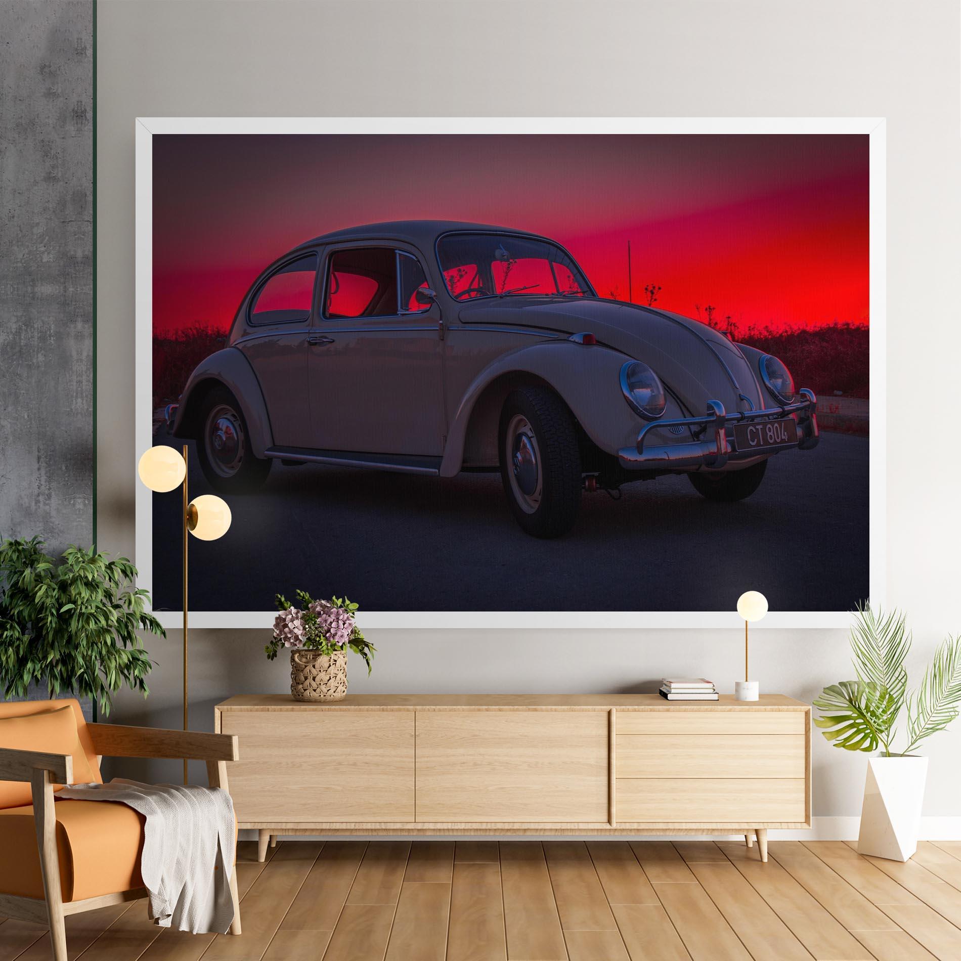 Tablou Canvas Old Car Sunset mockup 9