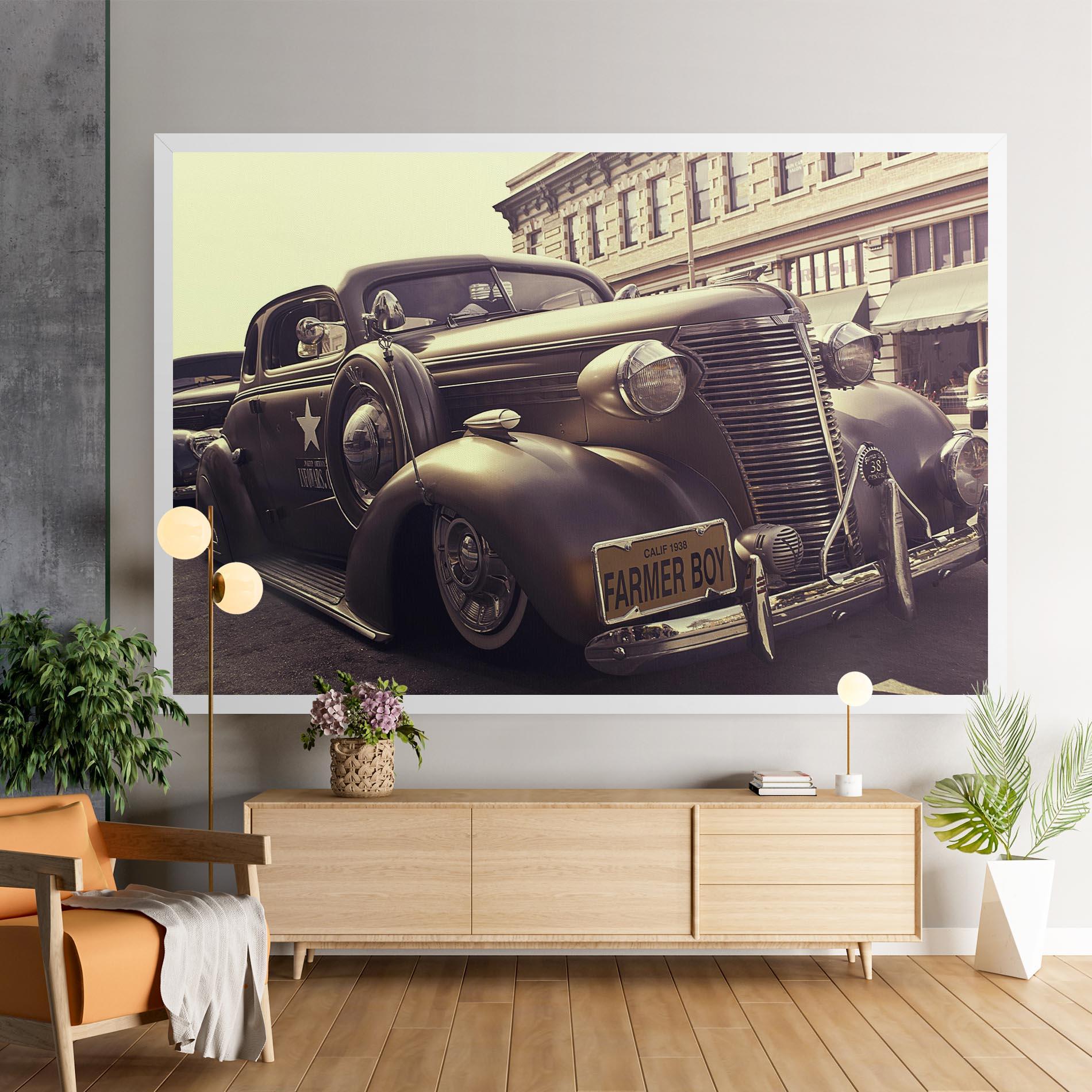 Tablou Canvas Old Classic Car mockup 9