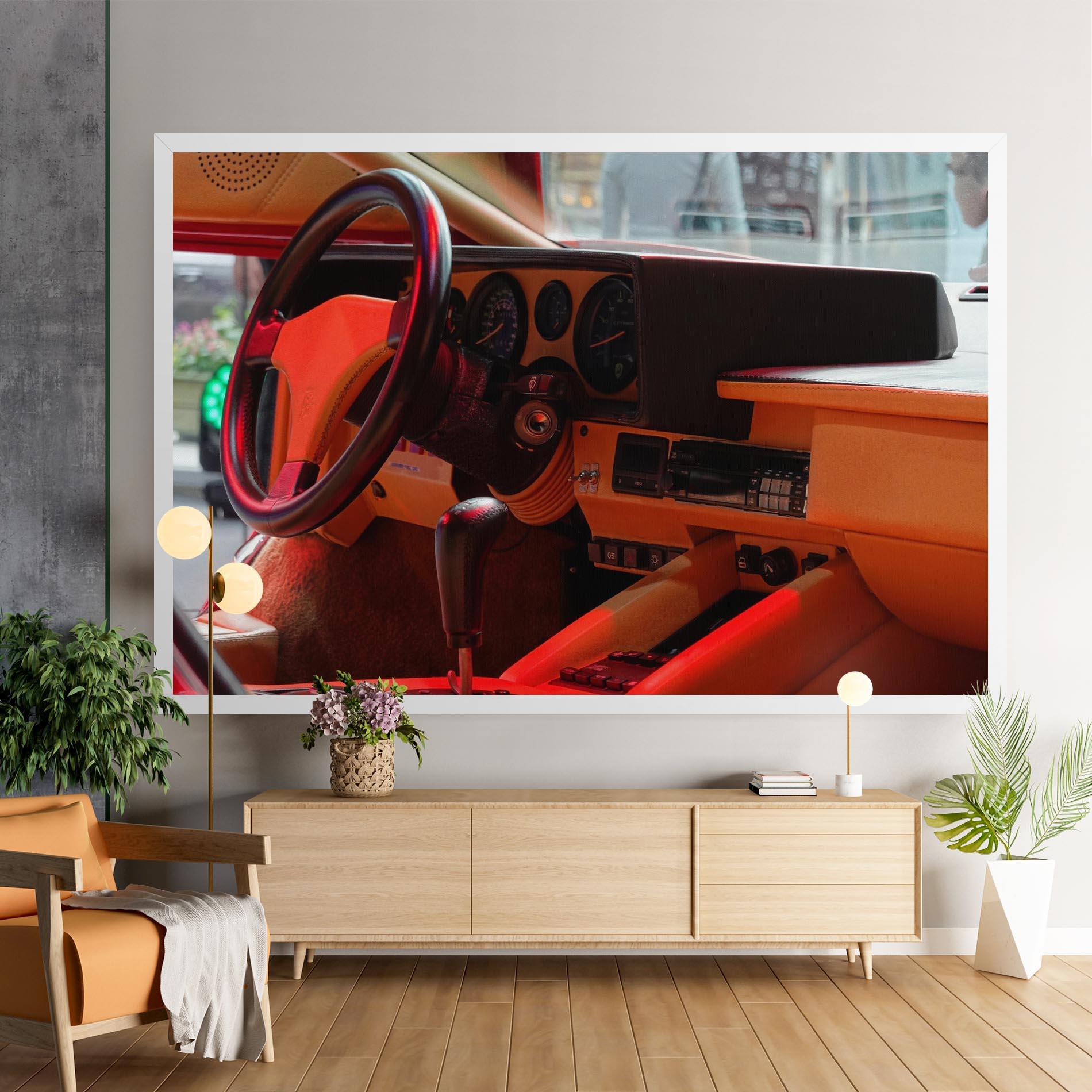 Tablou Canvas Orange Black Car mockup 9