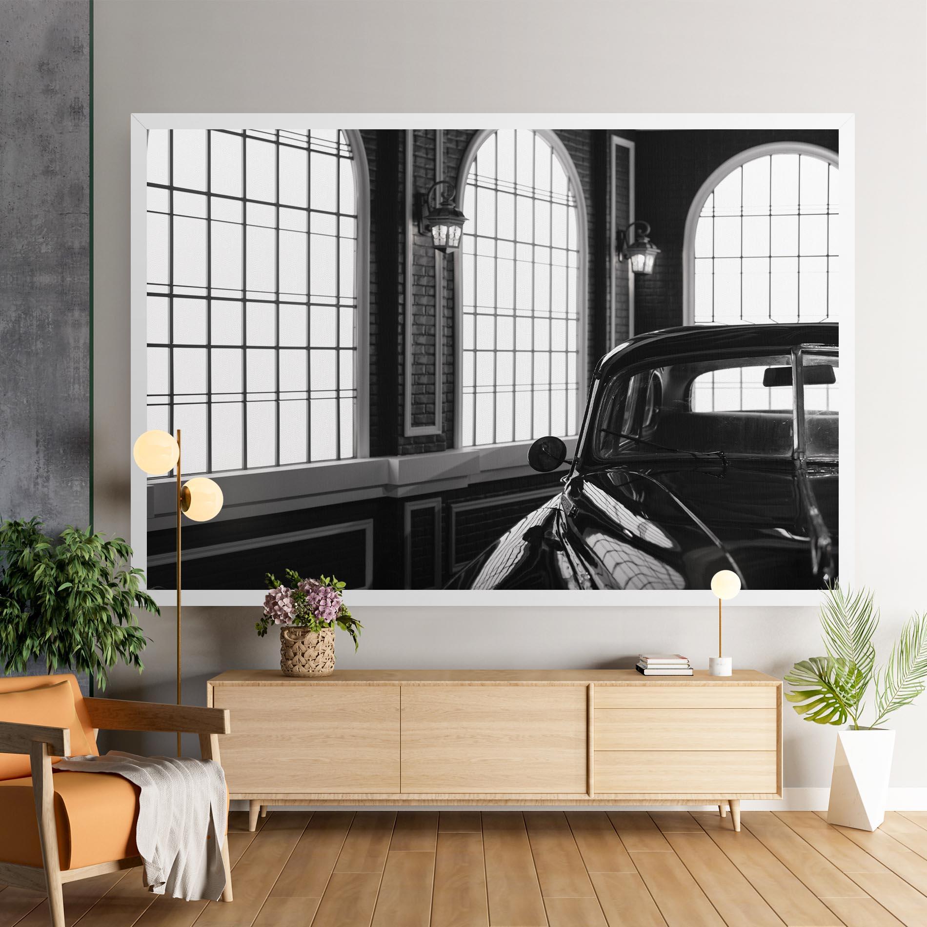 Tablou Canvas Window Old Car mockup 9