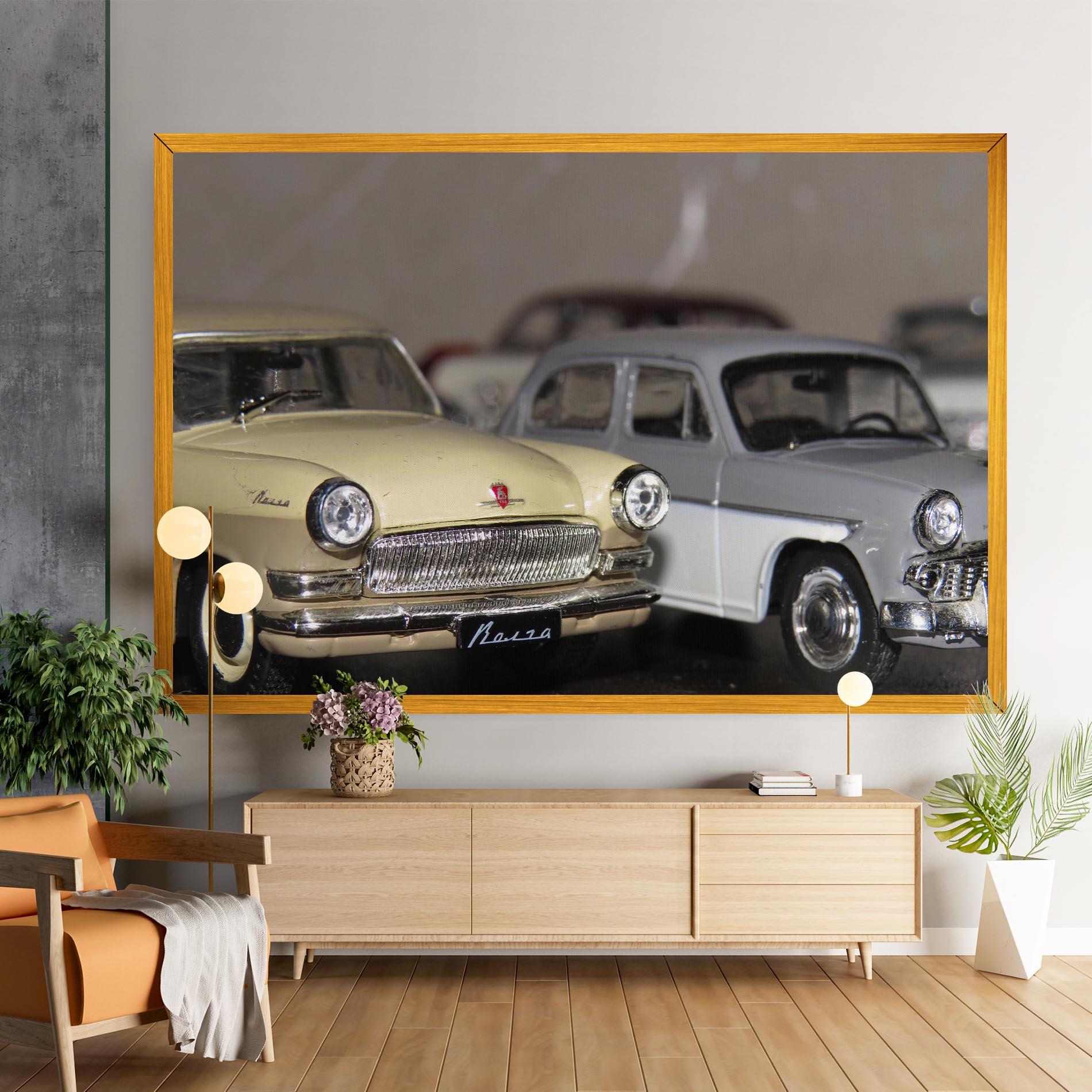 Tablou Canvas Cream Grey Car mockup 9