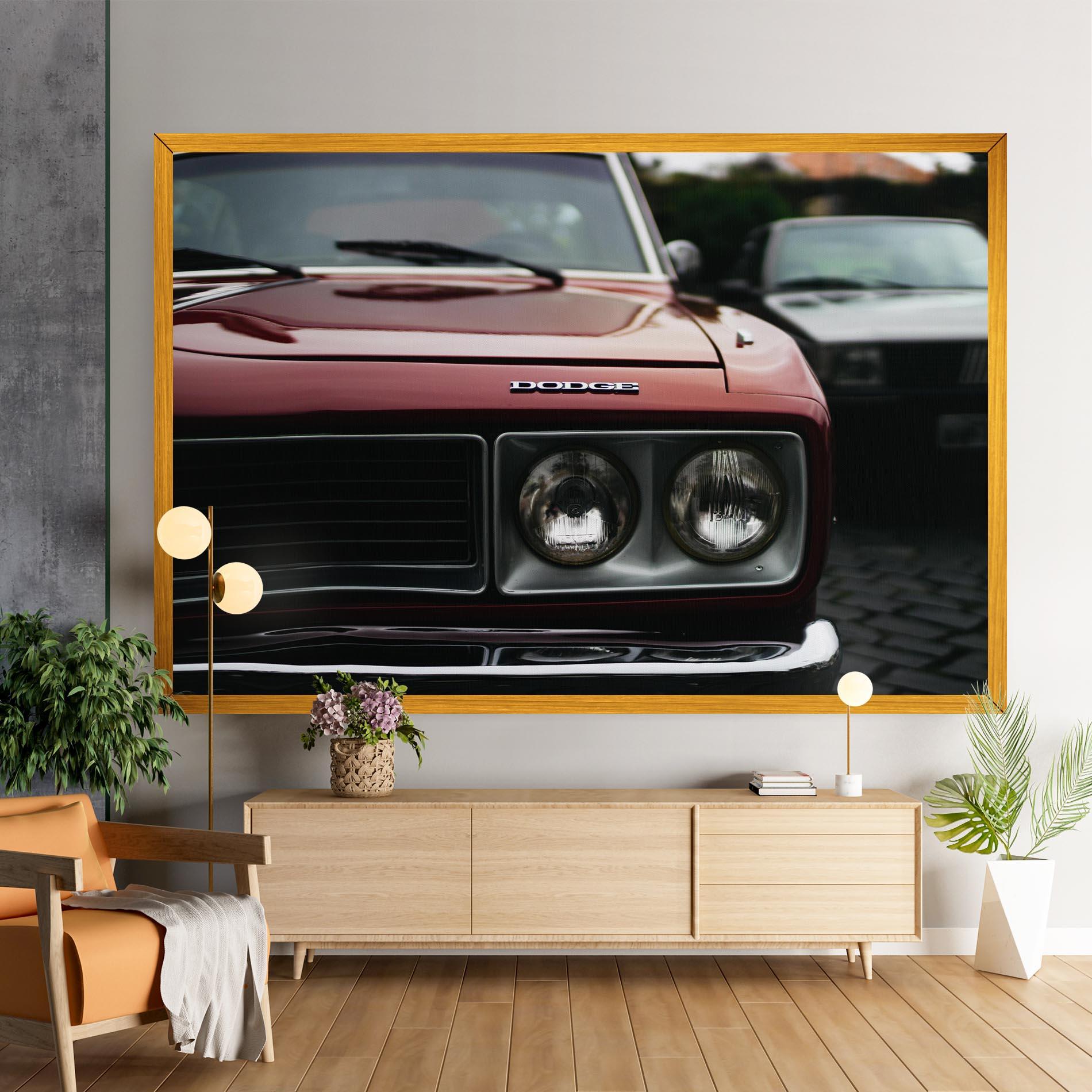 Tablou Canvas Dark Vintage Red mockup 9