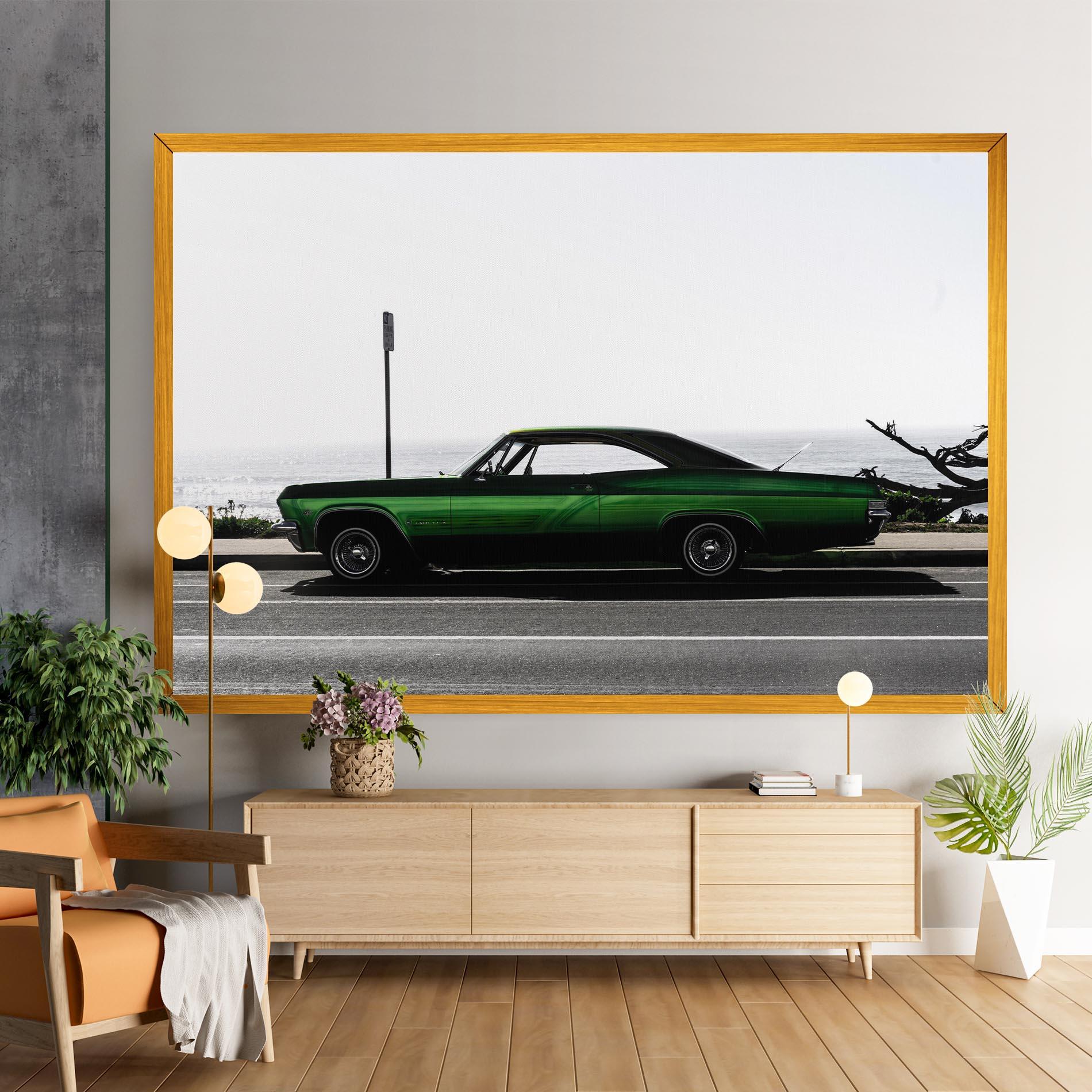 Tablou Canvas Nice Green Car mockup 9