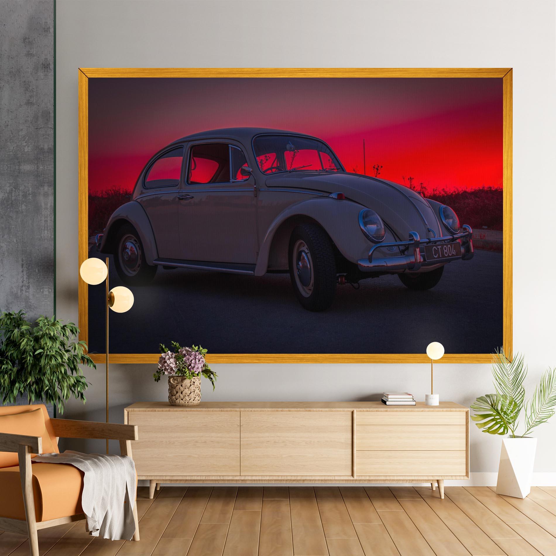 Tablou Canvas Old Car Sunset mockup 9