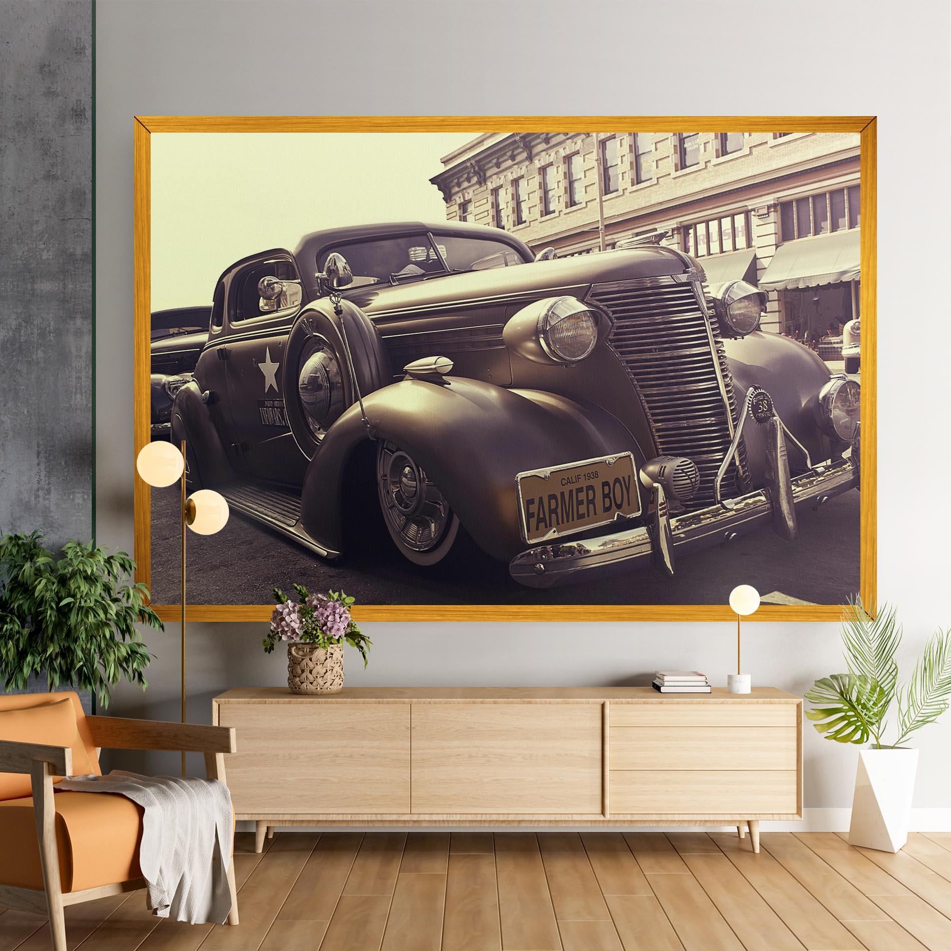 Tablou Canvas Old Classic Car mockup 9