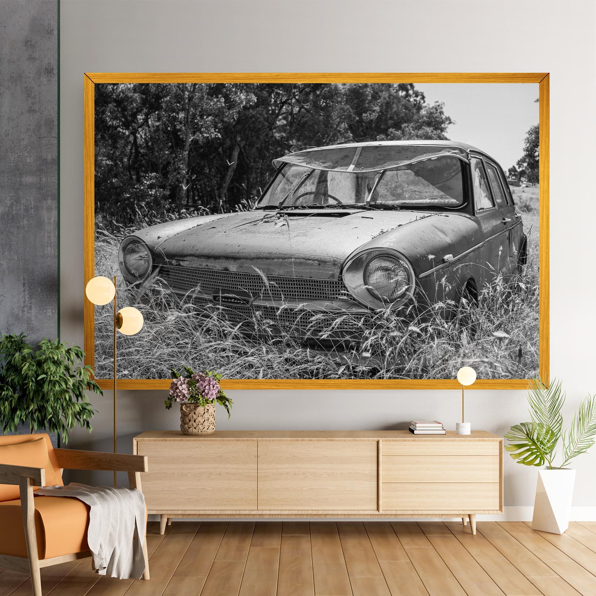 Tablou Canvas Old Field Car mockup 9