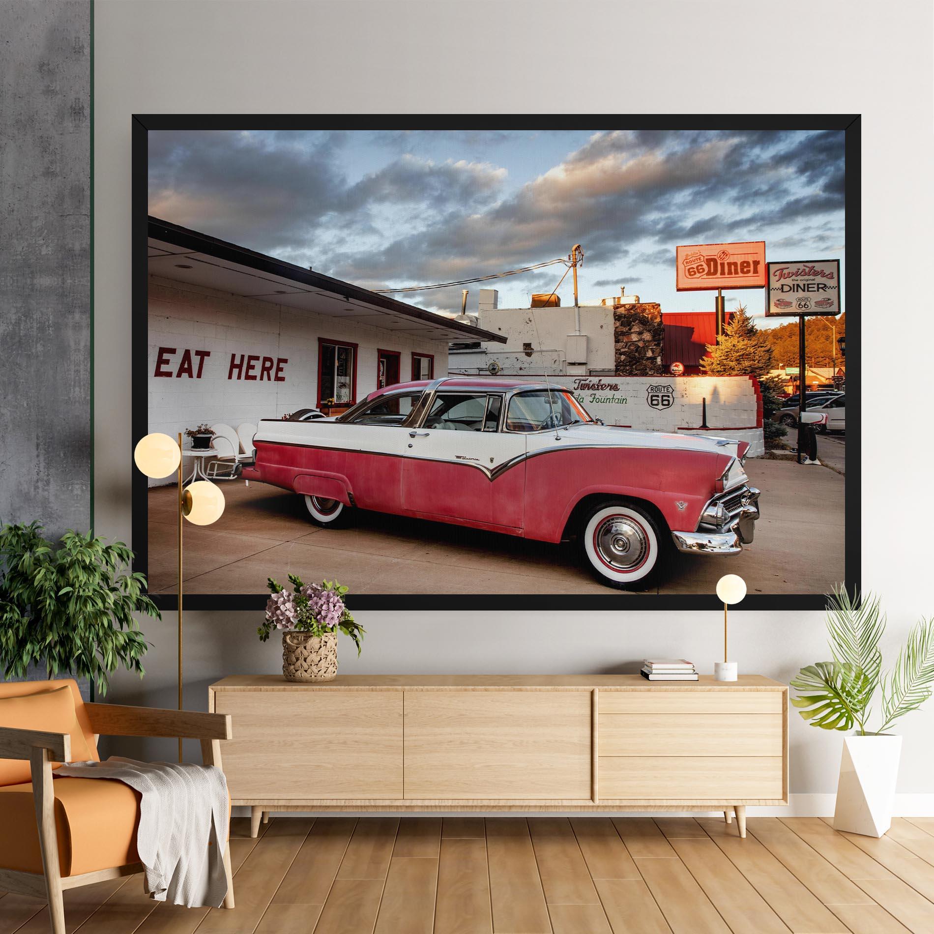 Tablou Canvas Cloud Old Car mockup 9
