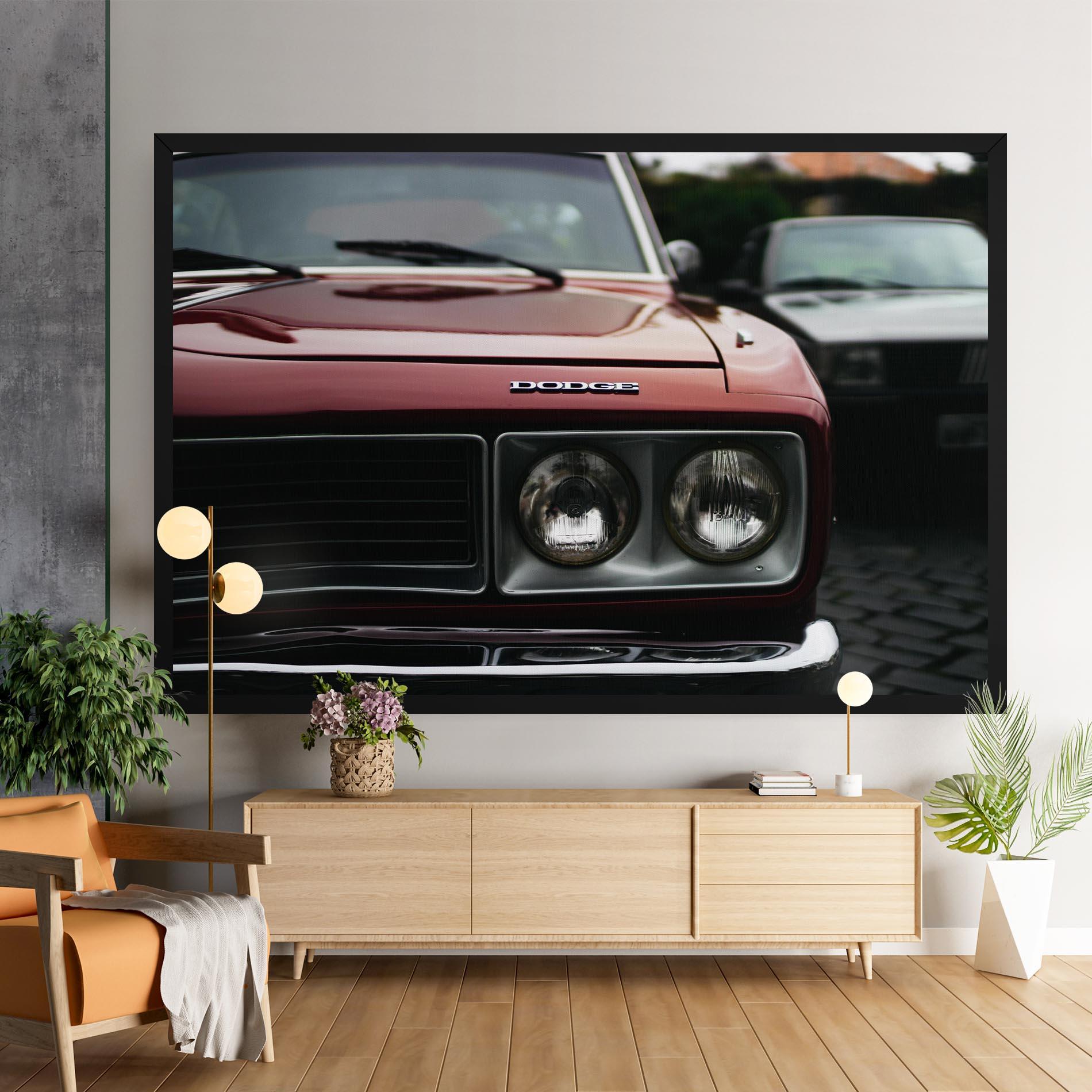 Tablou Canvas Dark Vintage Red mockup 9