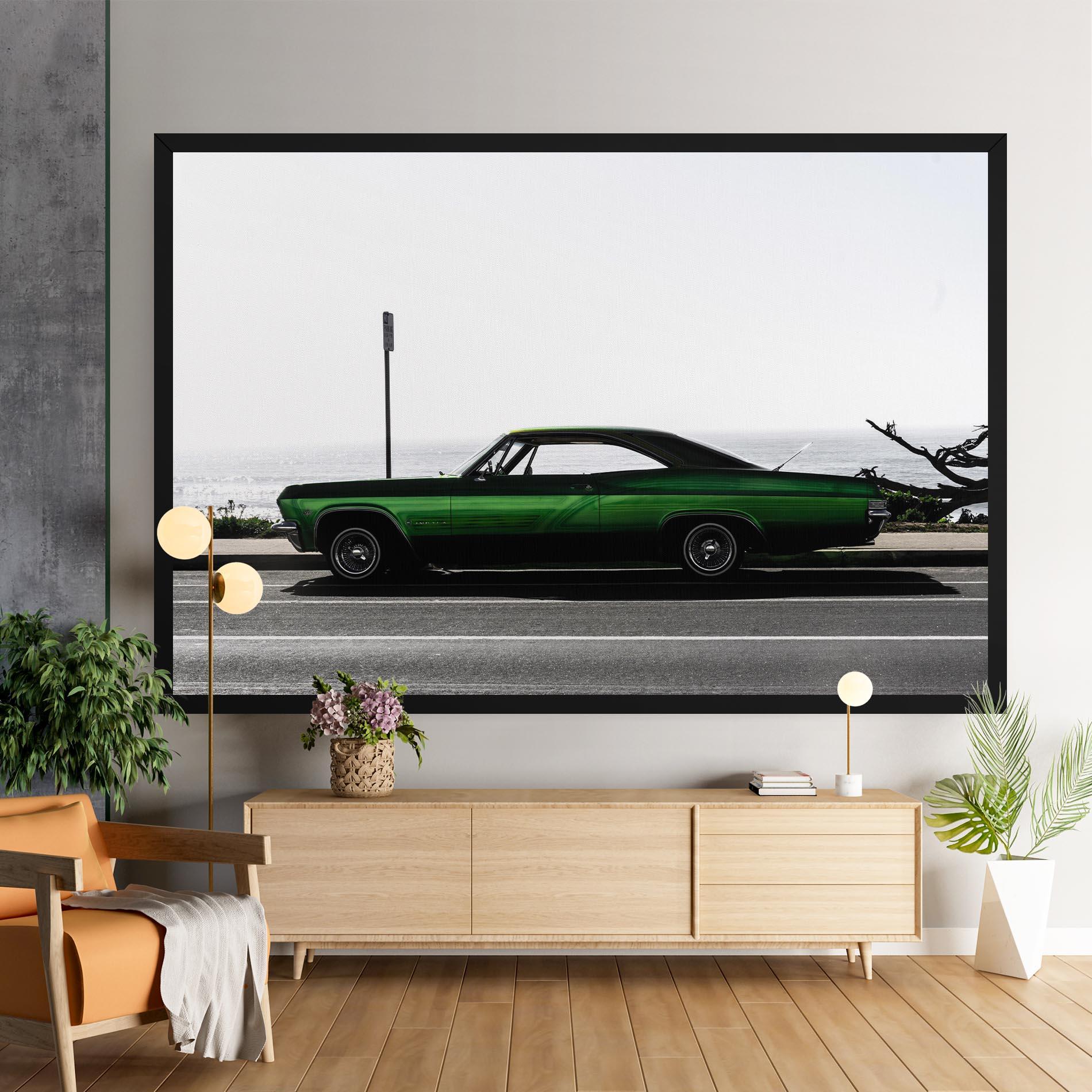 Tablou Canvas Nice Green Car mockup 9