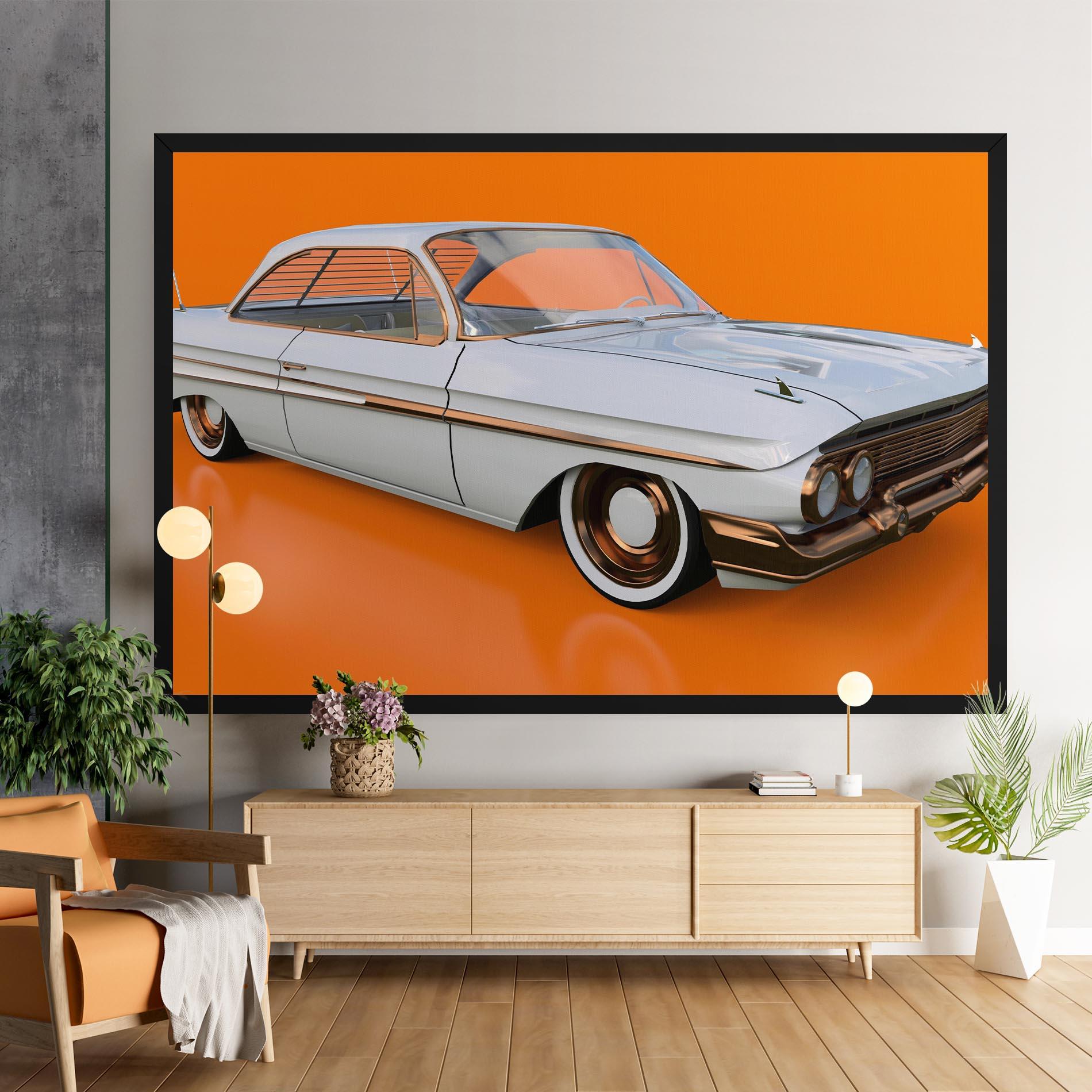Tablou Canvas Old American Car mockup 9