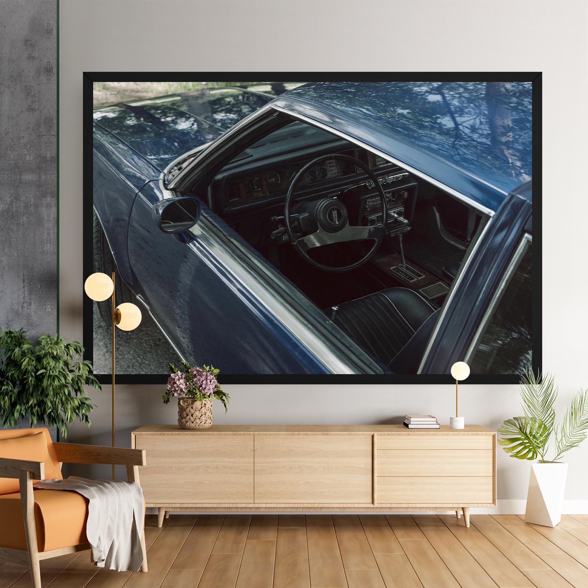 Tablou Canvas Old Blue Car mockup 9