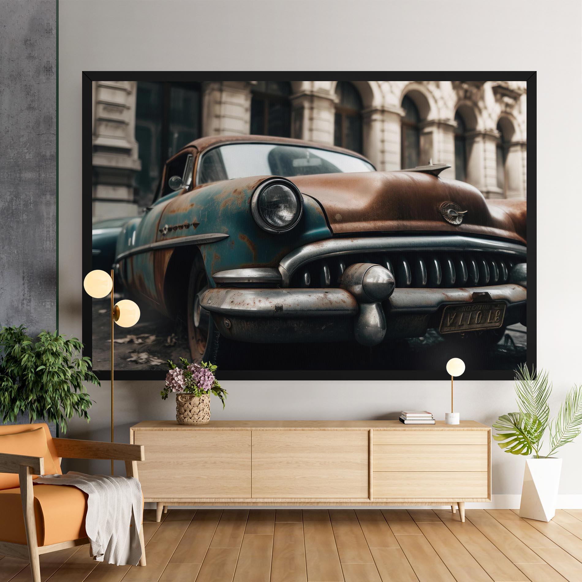 Tablou Canvas Old Brown Car mockup 9