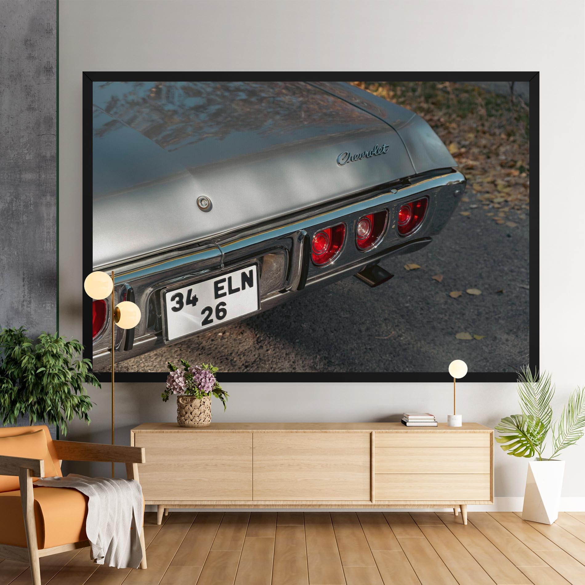 Tablou Canvas Old Grey Car mockup 9