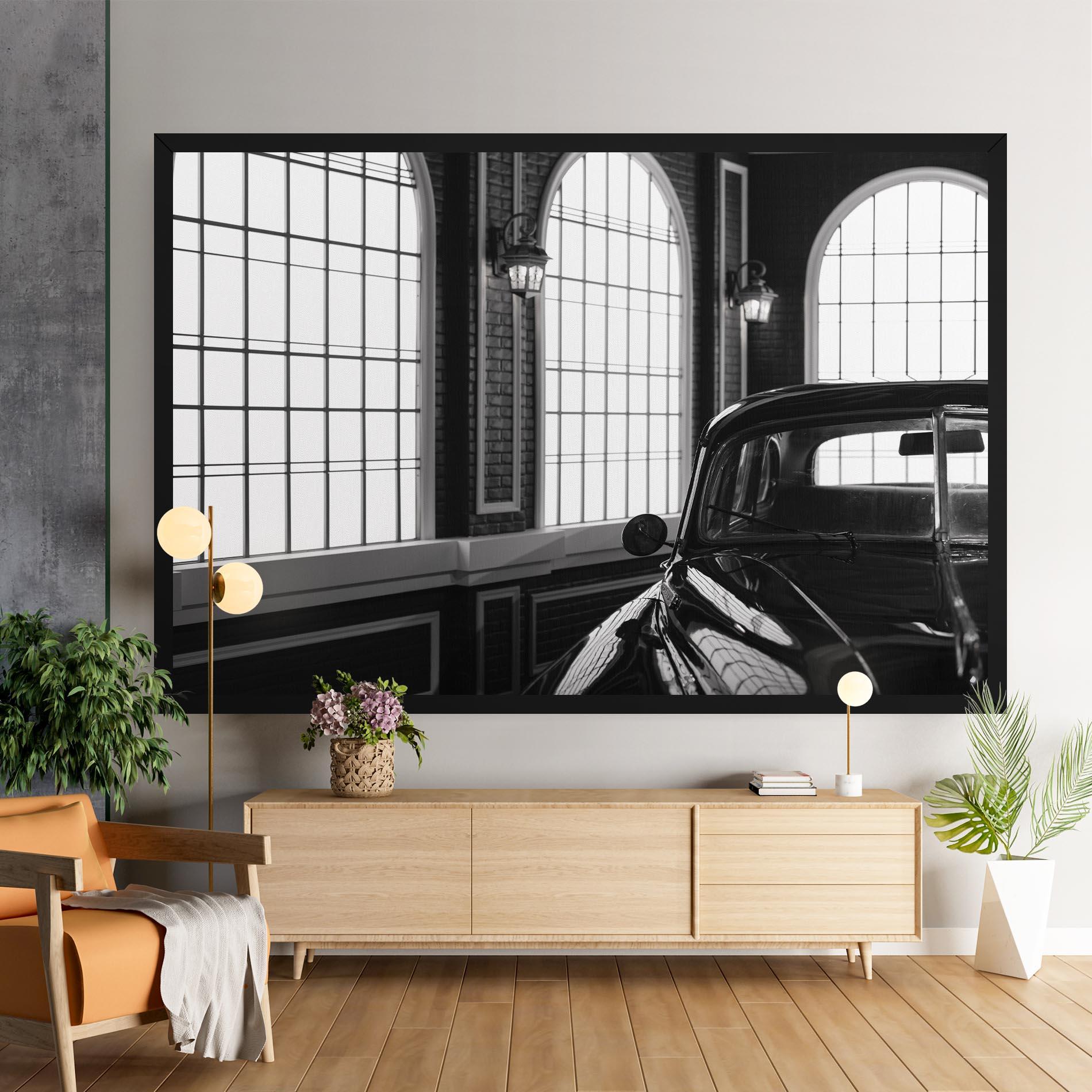 Tablou Canvas Window Old Car mockup 9