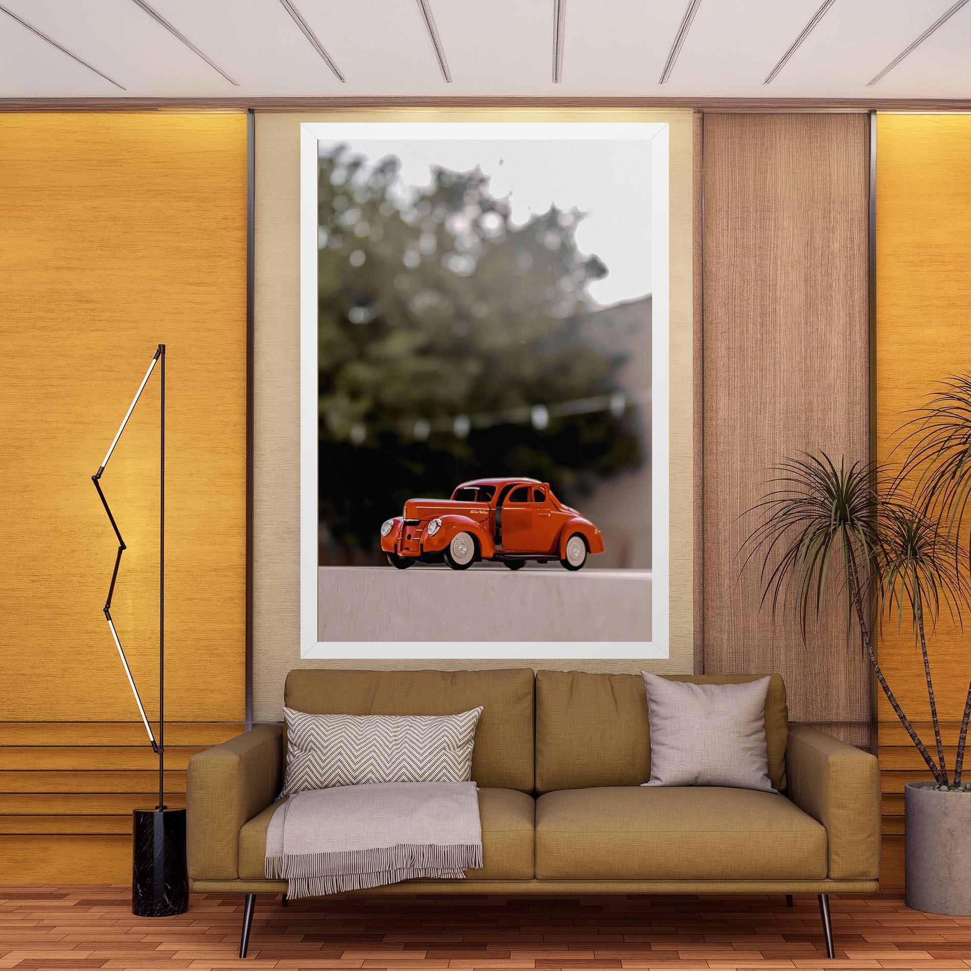 Tablou Canvas Orange Toy Car mockup 9