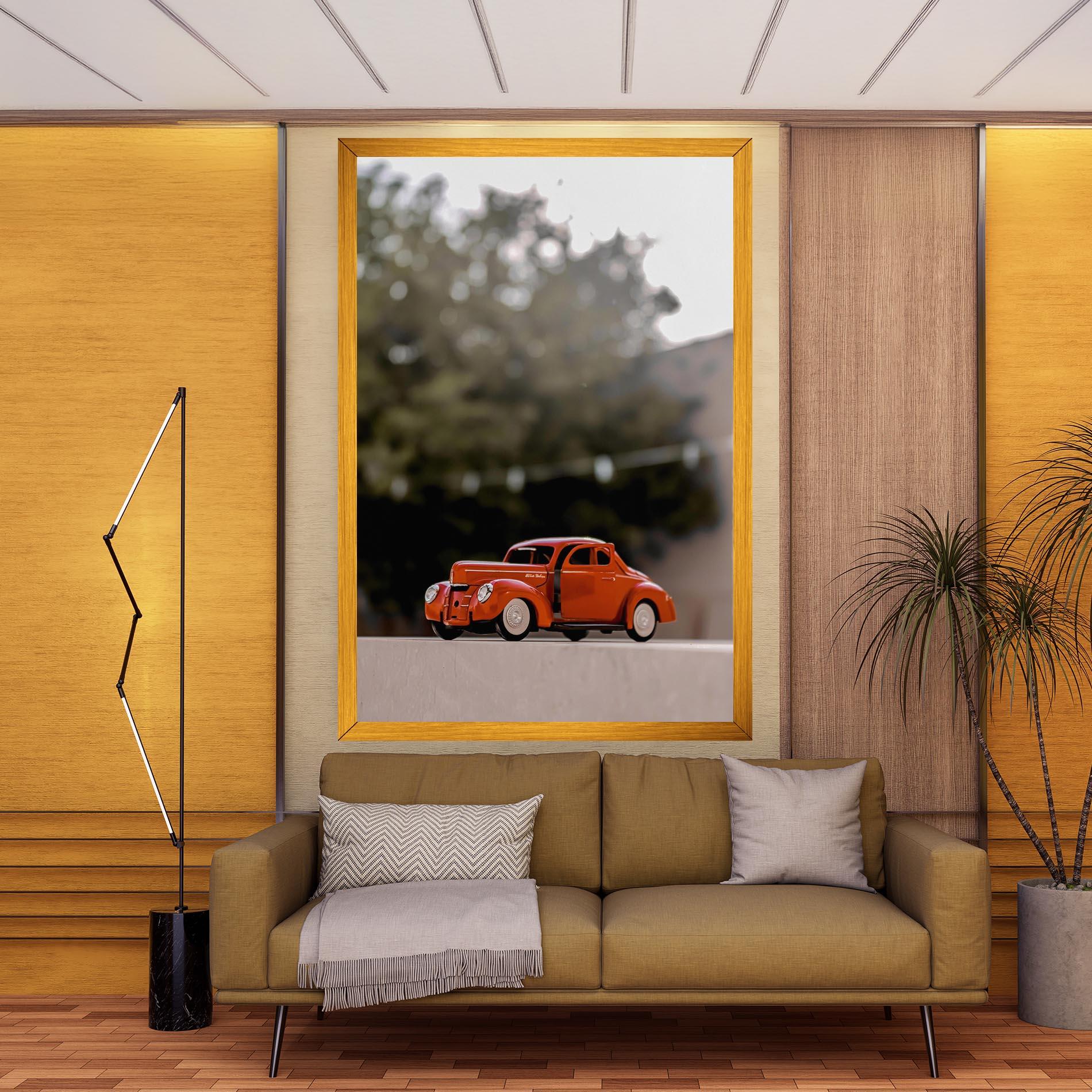 Tablou Canvas Orange Toy Car mockup 9