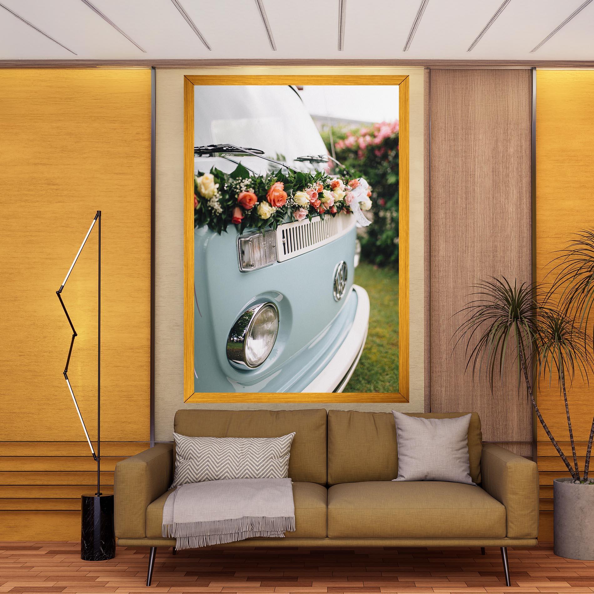 Tablou Canvas Vintage Rose Van mockup 9