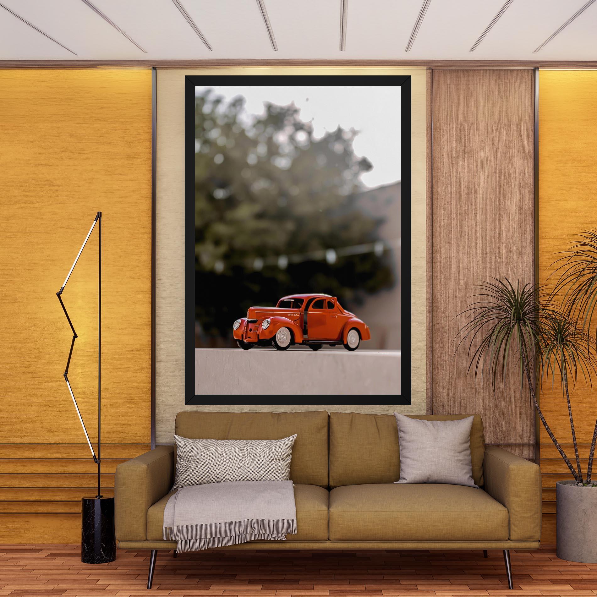 Tablou Canvas Orange Toy Car mockup 9