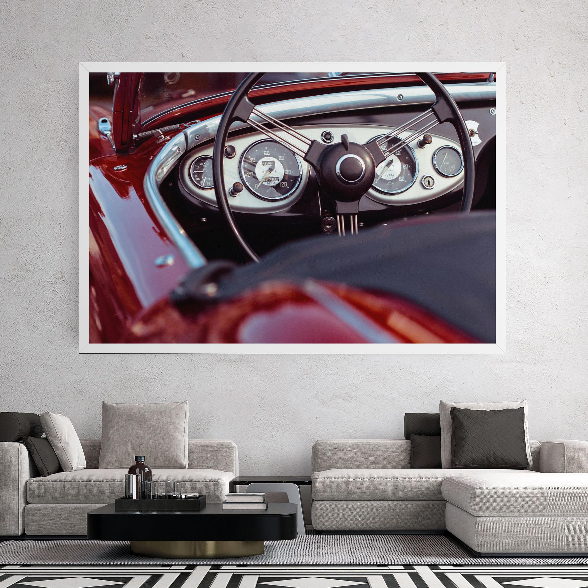 Tablou Canvas Classic Red Car mockup 2