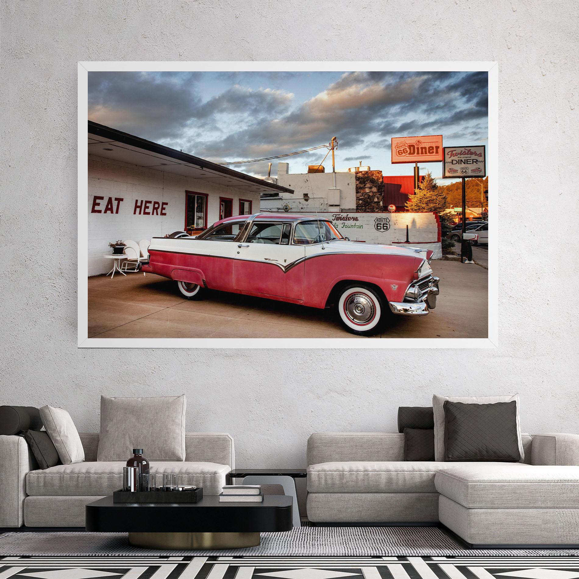 Tablou Canvas Cloud Old Car mockup 2