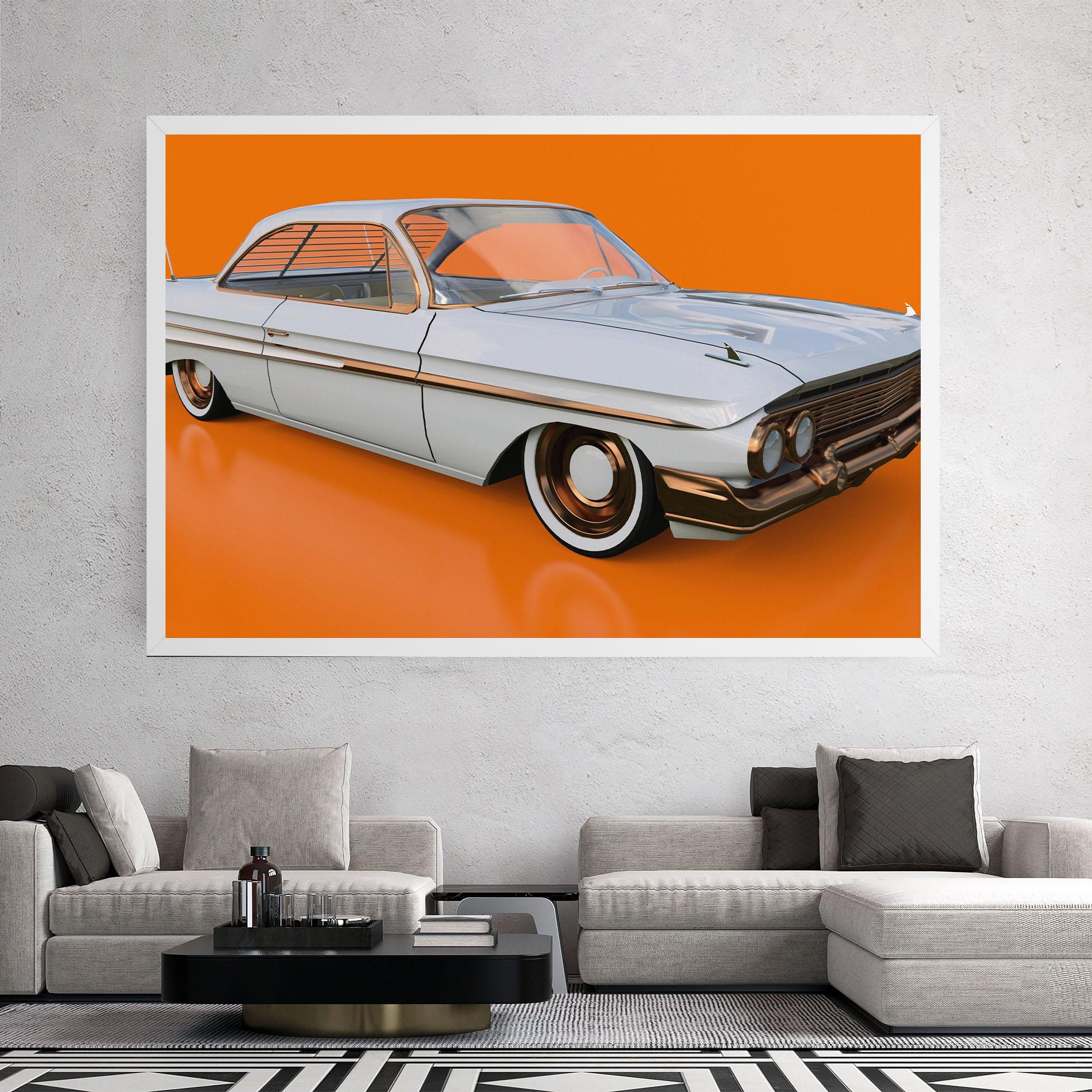 Tablou Canvas Old American Car mockup 2