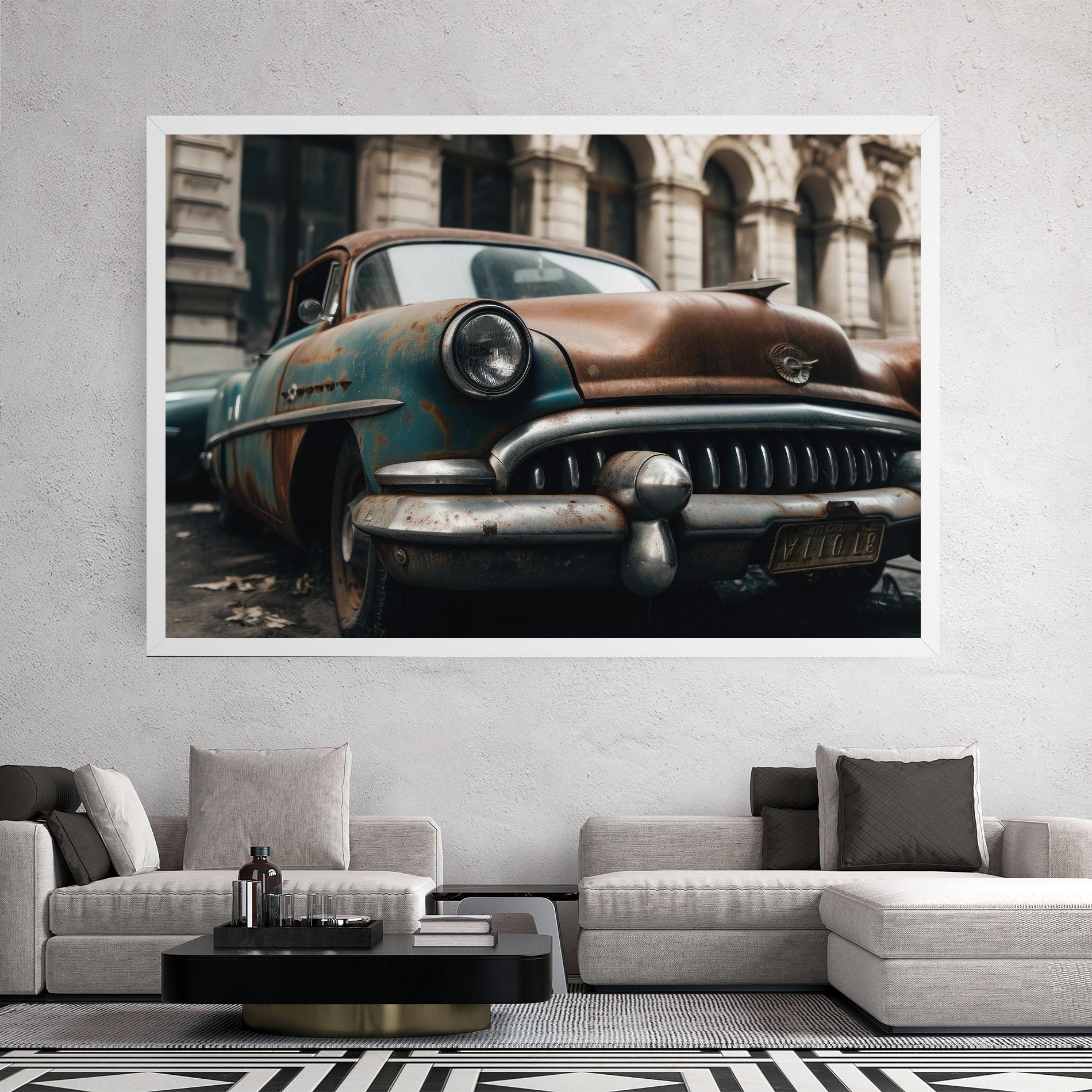 Tablou Canvas Old Brown Car mockup 2