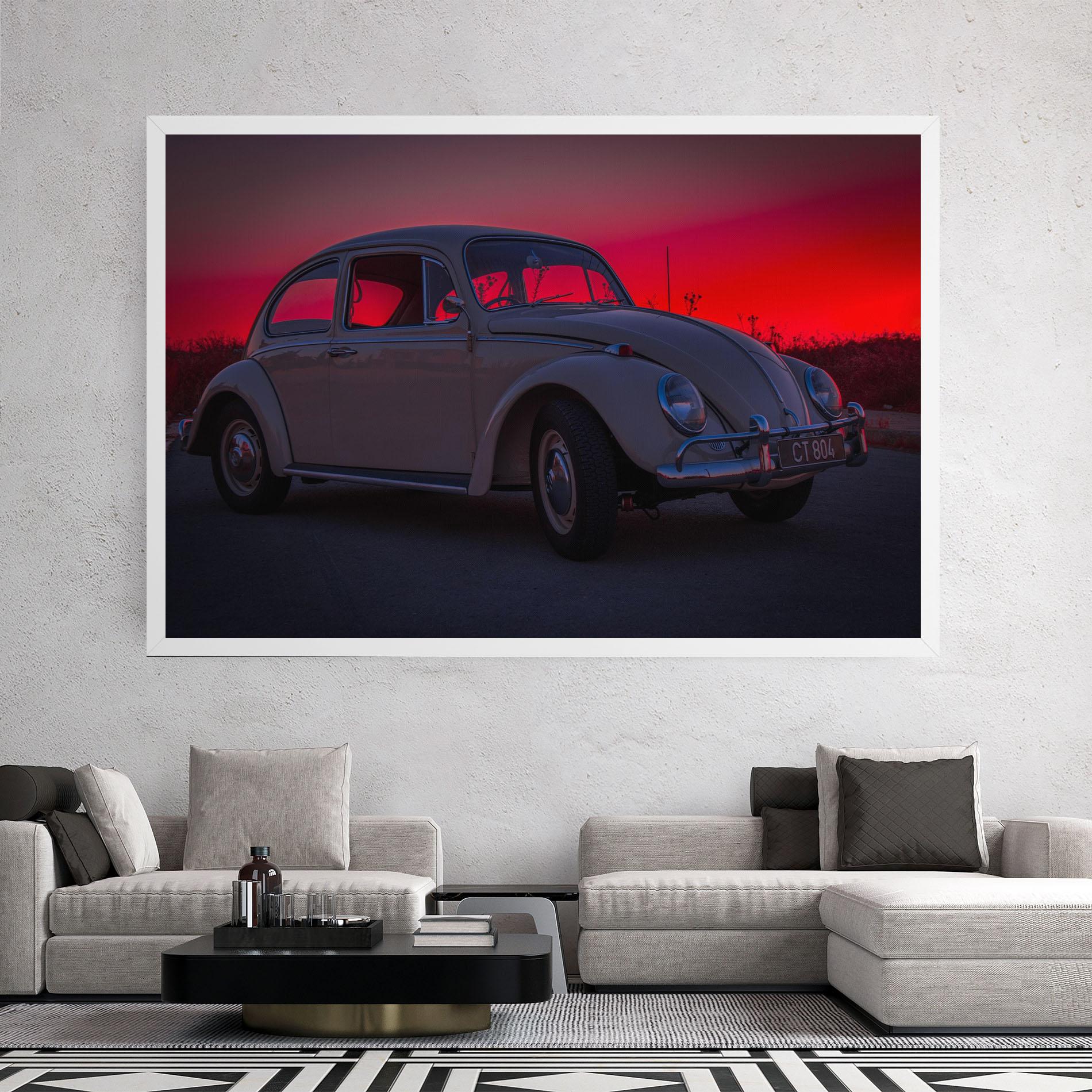 Tablou Canvas Old Car Sunset mockup 2