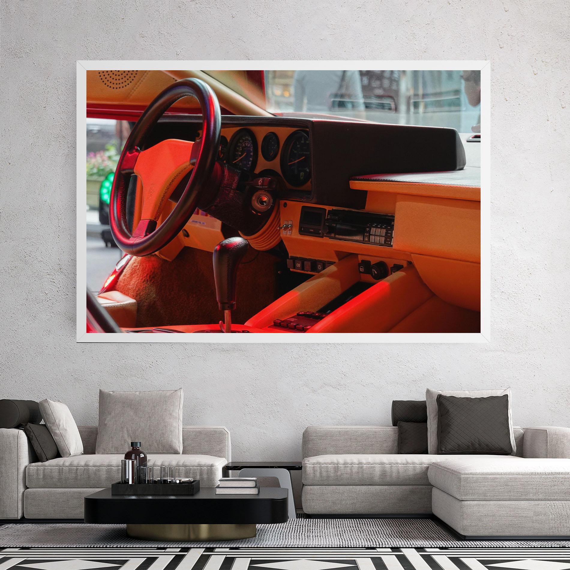 Tablou Canvas Orange Black Car mockup 2
