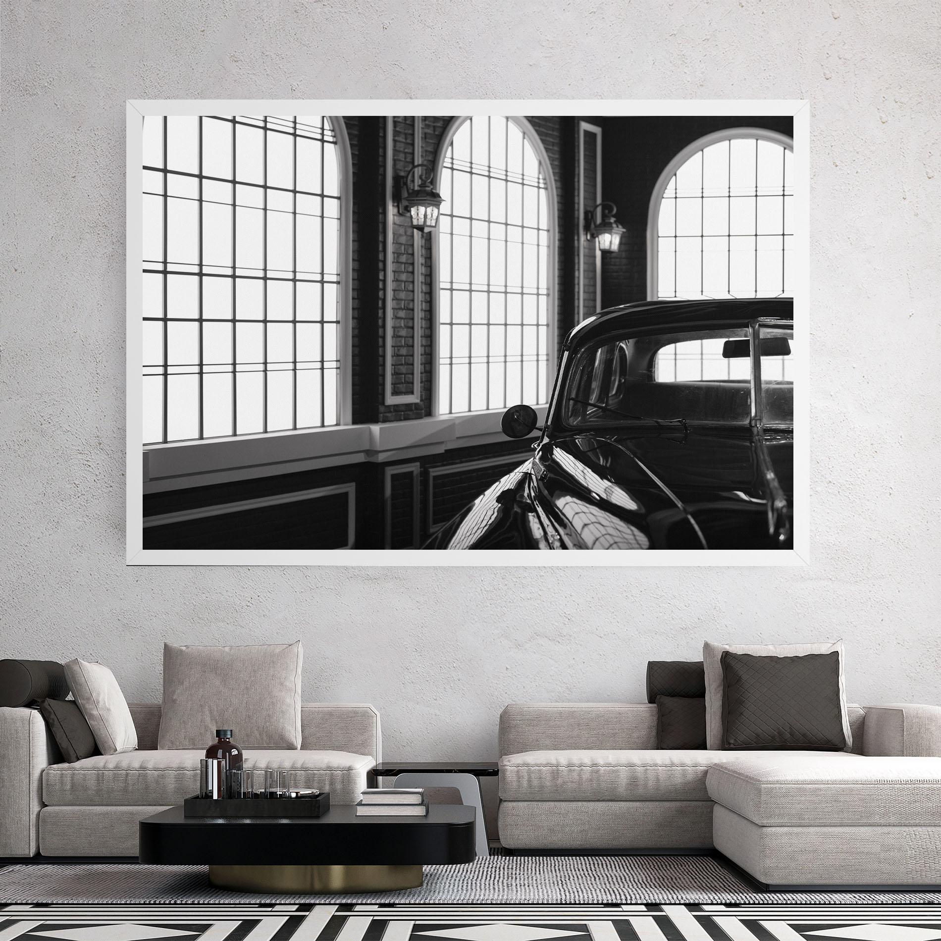 Tablou Canvas Window Old Car mockup 2