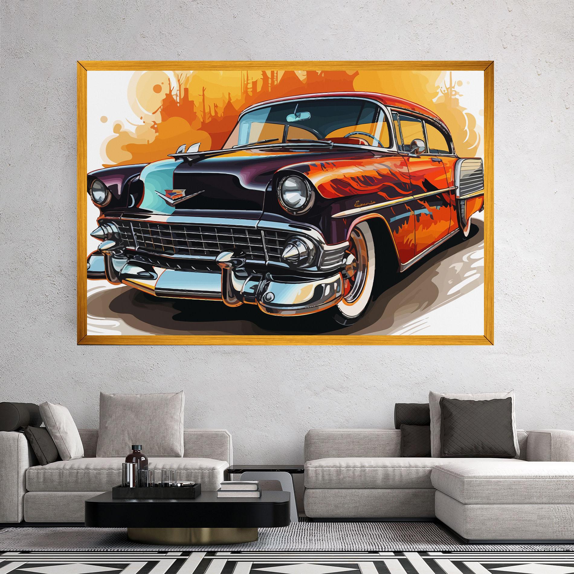 Tablou Canvas Cool Vintage Car mockup 2