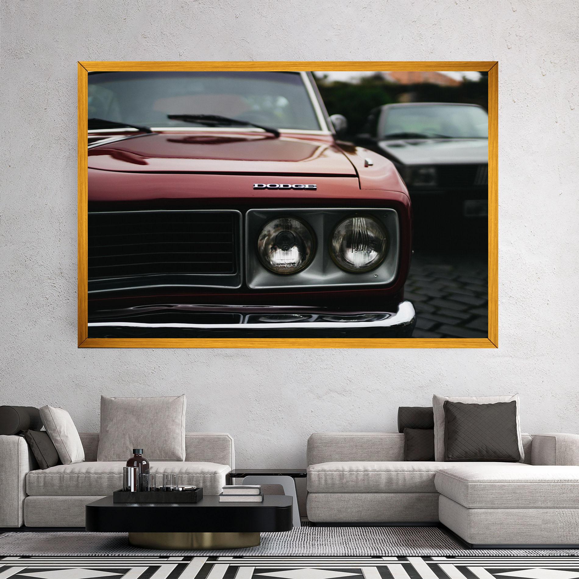 Tablou Canvas Dark Vintage Red mockup 2