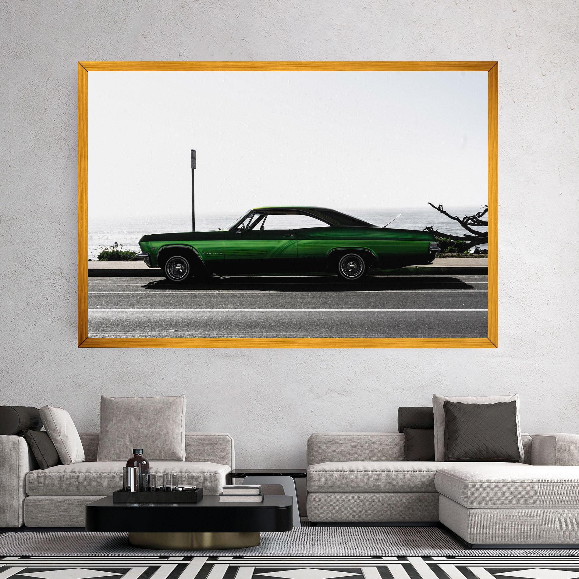 Tablou Canvas Nice Green Car mockup 2